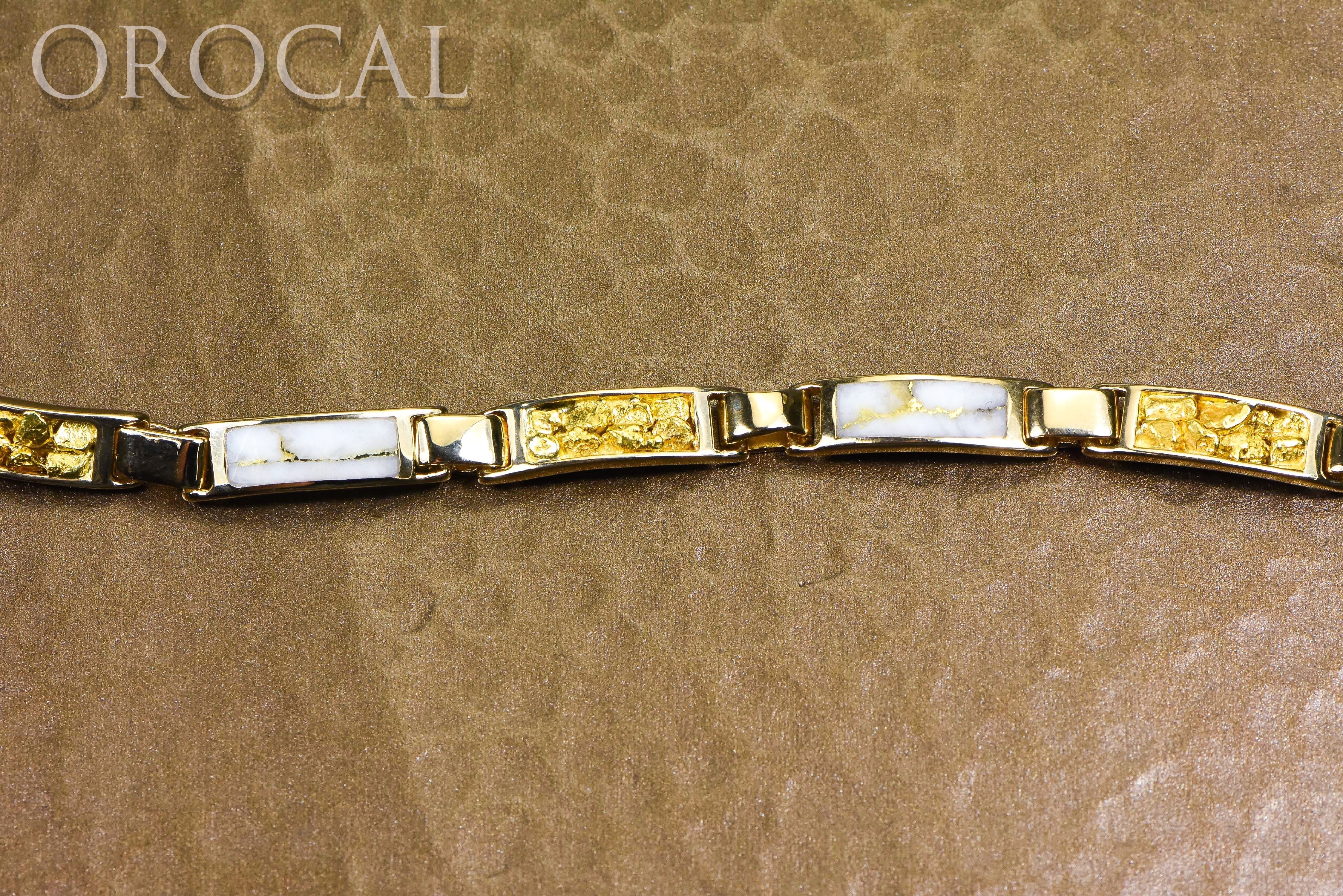 Gold Quartz Bracelet "Orocal" B5.5MMOLQ Genuine Hand Crafted Jewelry - 14K Gold Casting