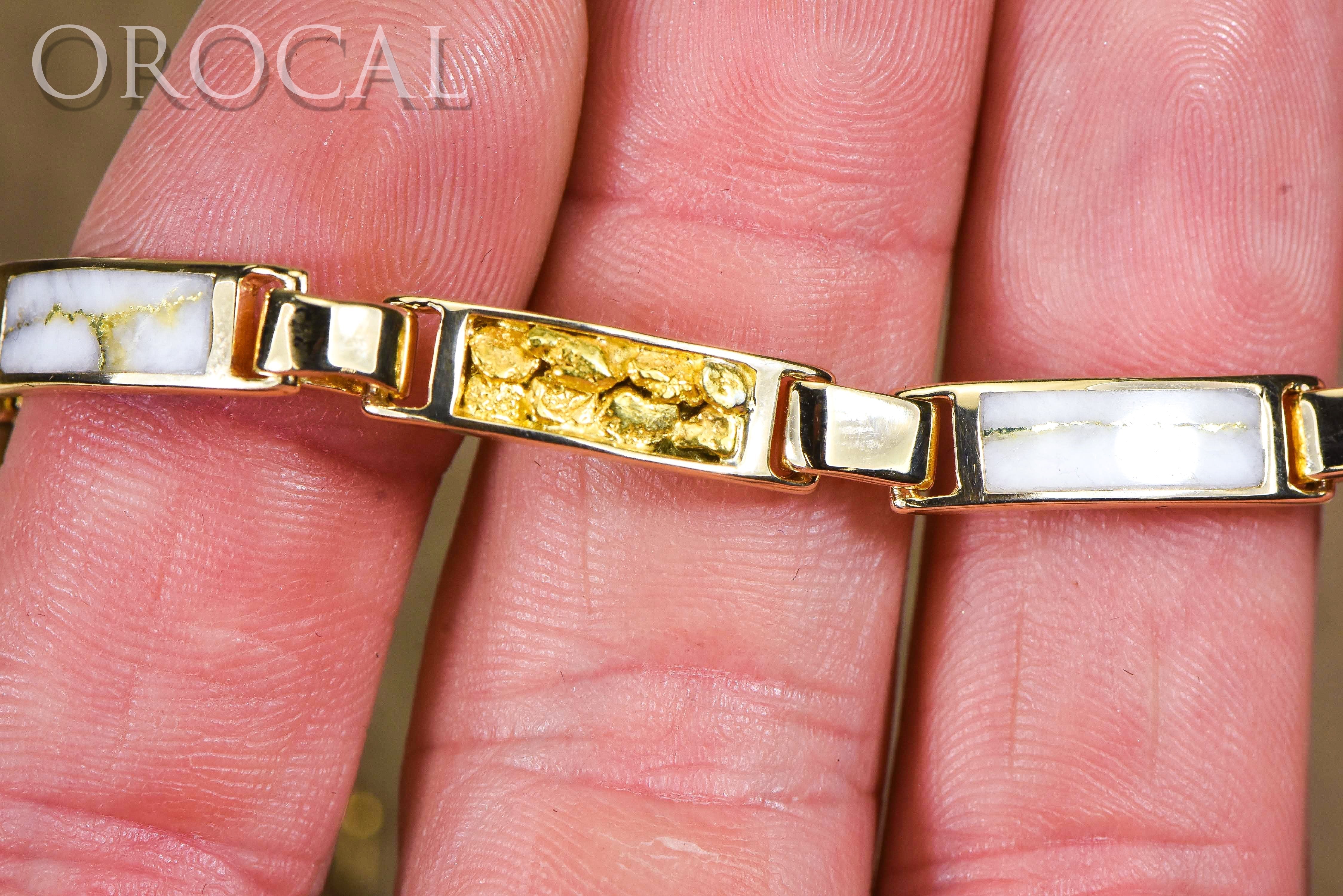 Gold Quartz Bracelet "Orocal" B5.5MMOLQ Genuine Hand Crafted Jewelry - 14K Gold Casting