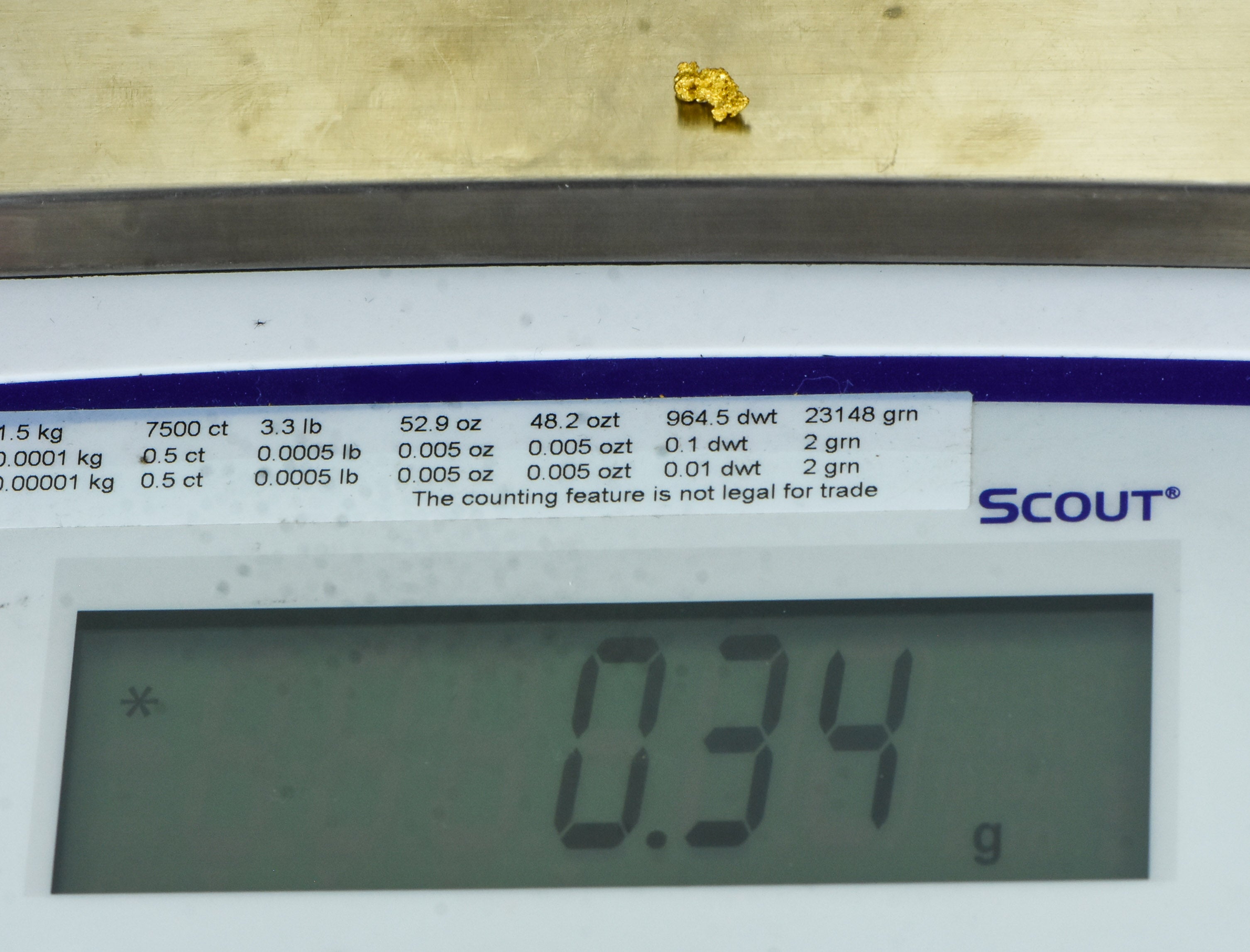 Natural Gold Nugget Australian .34 Gram Genuine