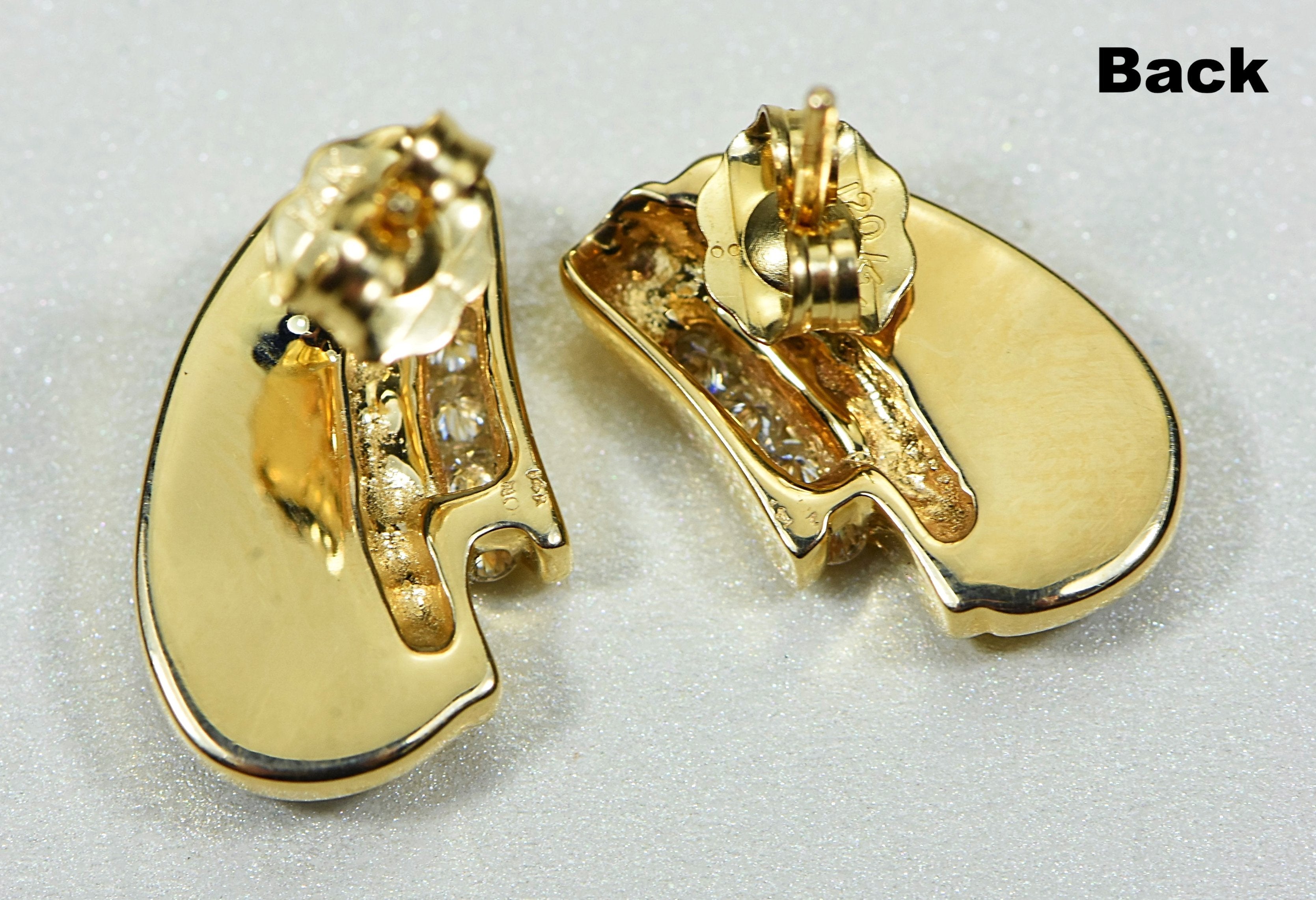 Gold Quartz Earrings "Orocal" EDL47D16Q Genuine Hand Crafted Jewelry - 14K Gold Casting