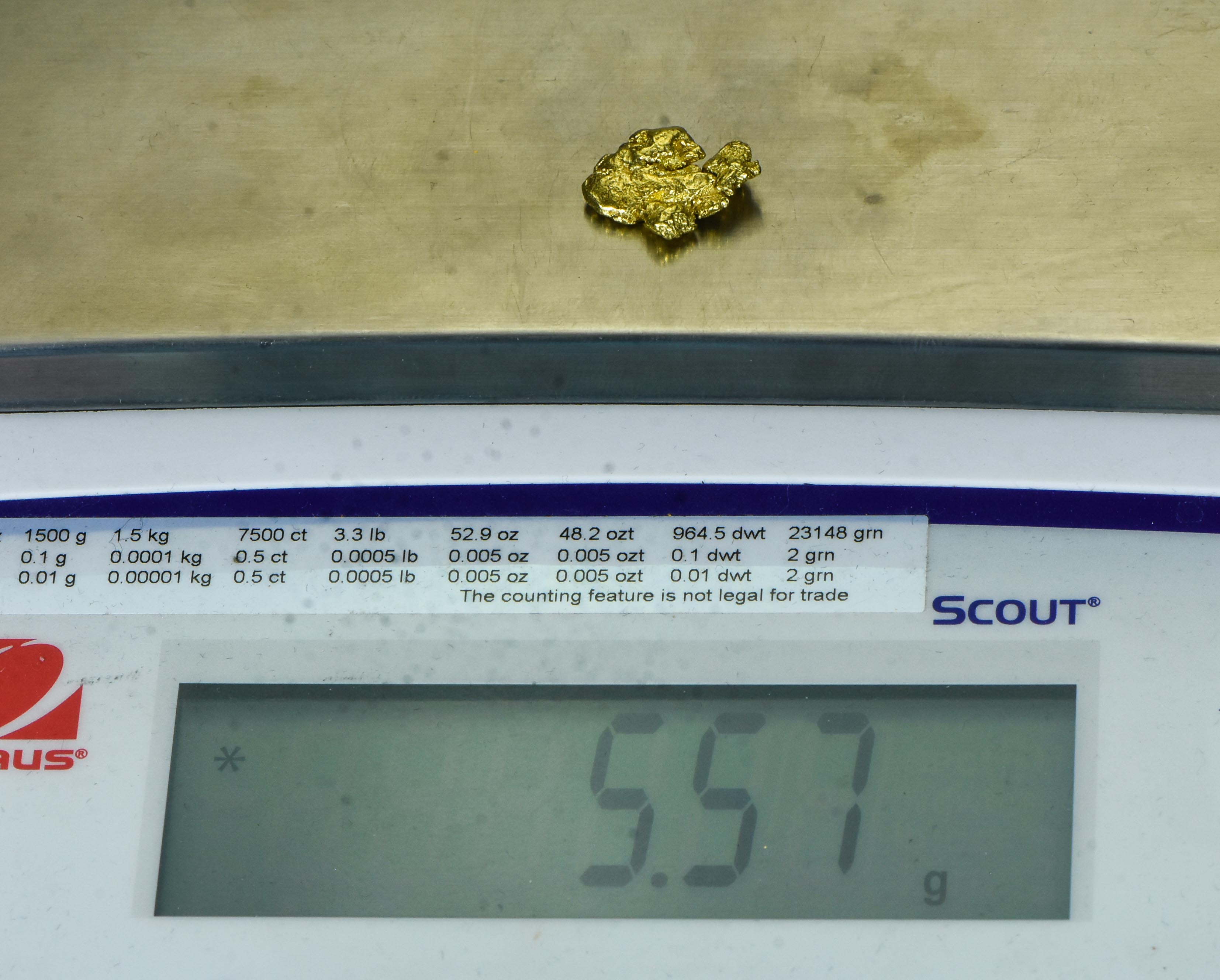 #419 Alaskan BC Natural Gold Nugget 5.57 Grams Genuine