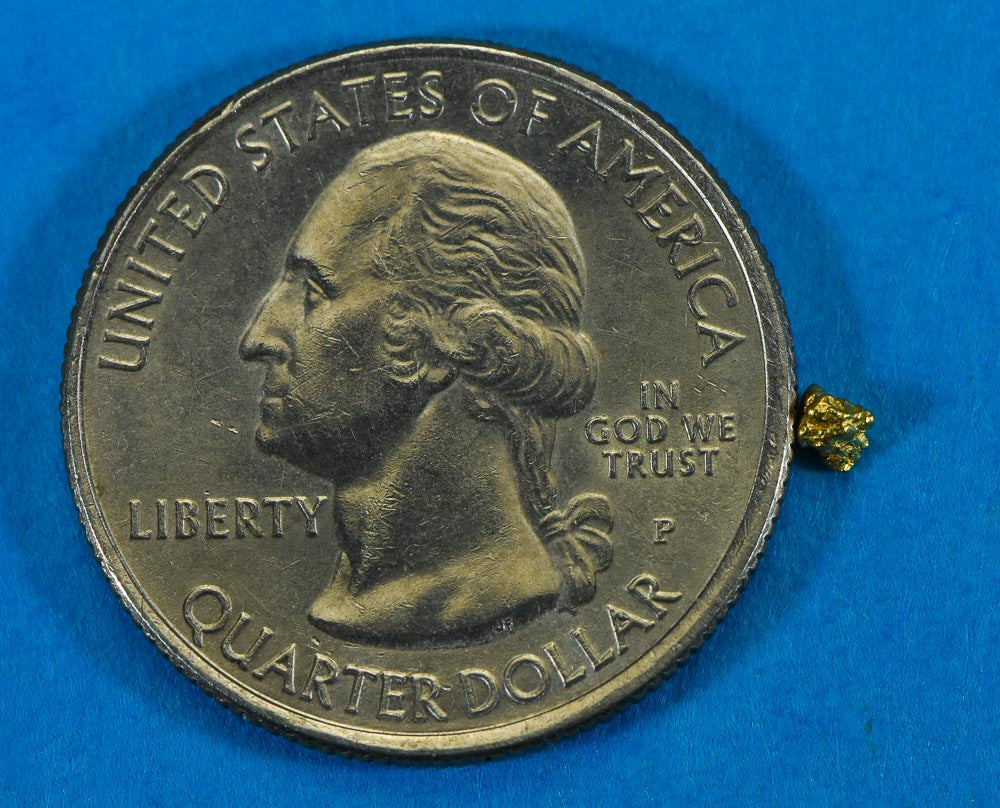 Alaskan-Yukon BC Gold Rush Natural Gold Nugget 0.07 Grams Genuine