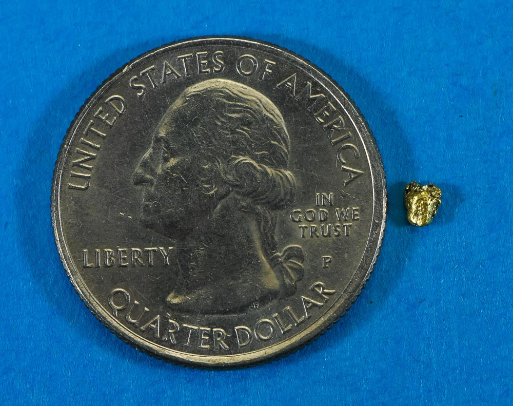 Alaskan-Yukon BC Gold Rush Natural Gold Nugget 0.08 Grams Genuine