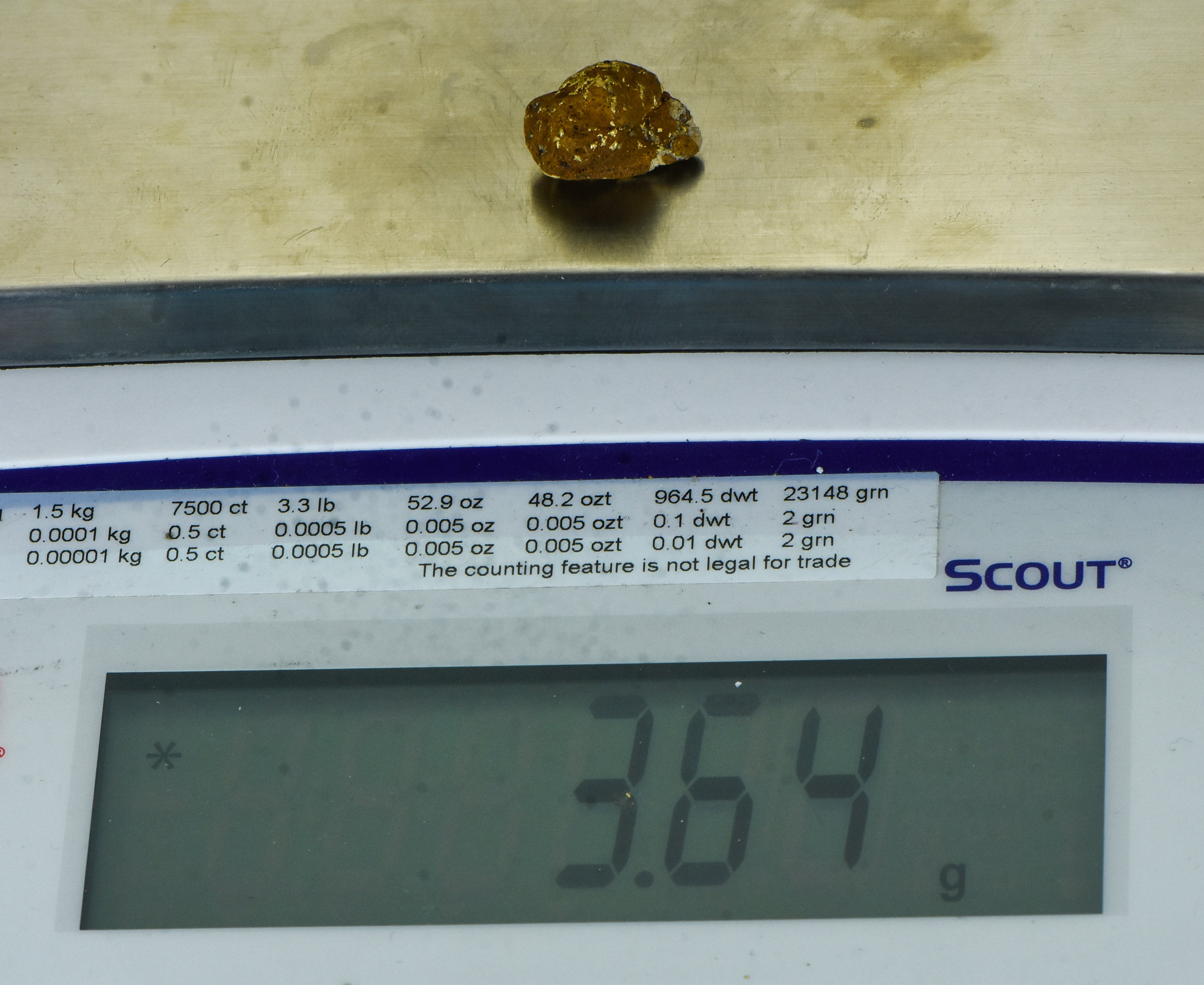 QN-81 "Alaskan BC Gold Nuggets with Quartz" Genuine 3.64 Grams
