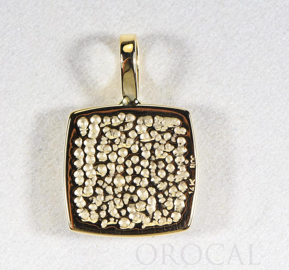 Gold Quartz Pendant  "Orocal" PN1108Q Genuine Hand Crafted Jewelry - 14K Gold Yellow Gold Casting