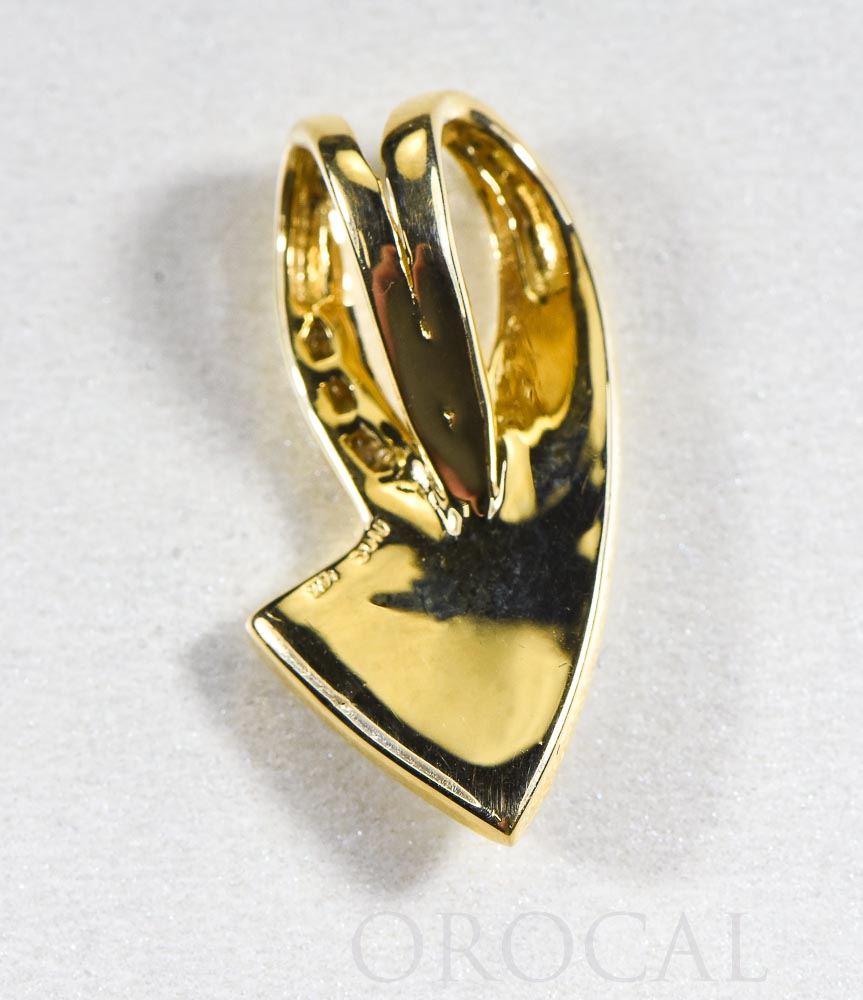Gold Quartz Pendant  "Orocal" PN887DQX Genuine Hand Crafted Jewelry - 14K Gold Yellow Gold Casting