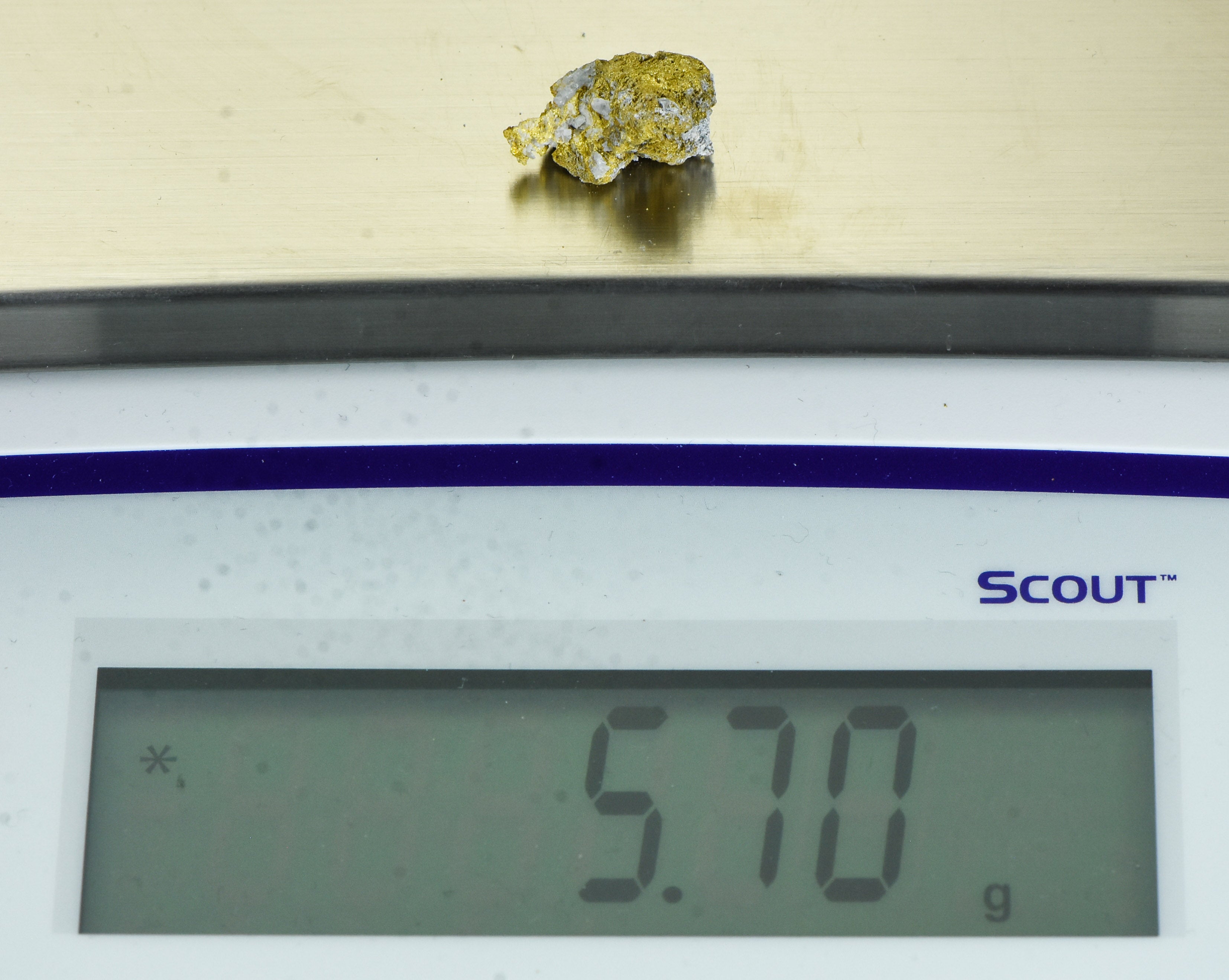 #OM-180 Crystalline Gold Nugget Specimen 5.70 Grams Oriental Mine Sierra County California Rare