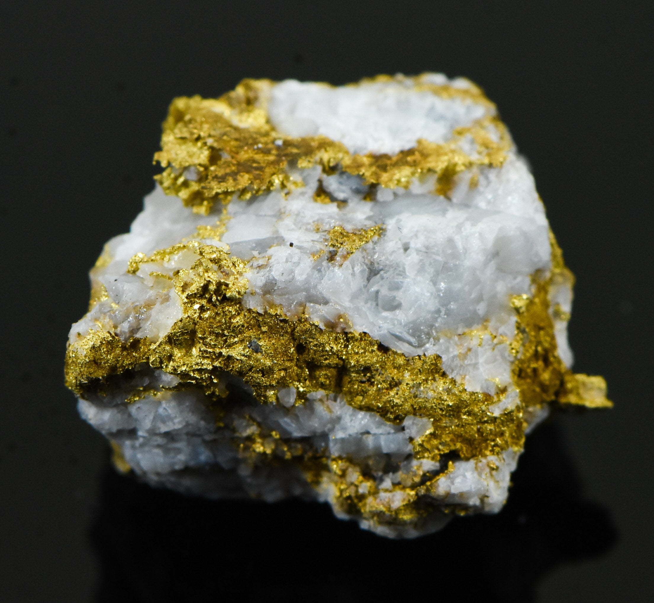 #OM-42 Crystalline Gold Nugget Specimen 4.89 Grams Oriental Mine Sierra County California Rare