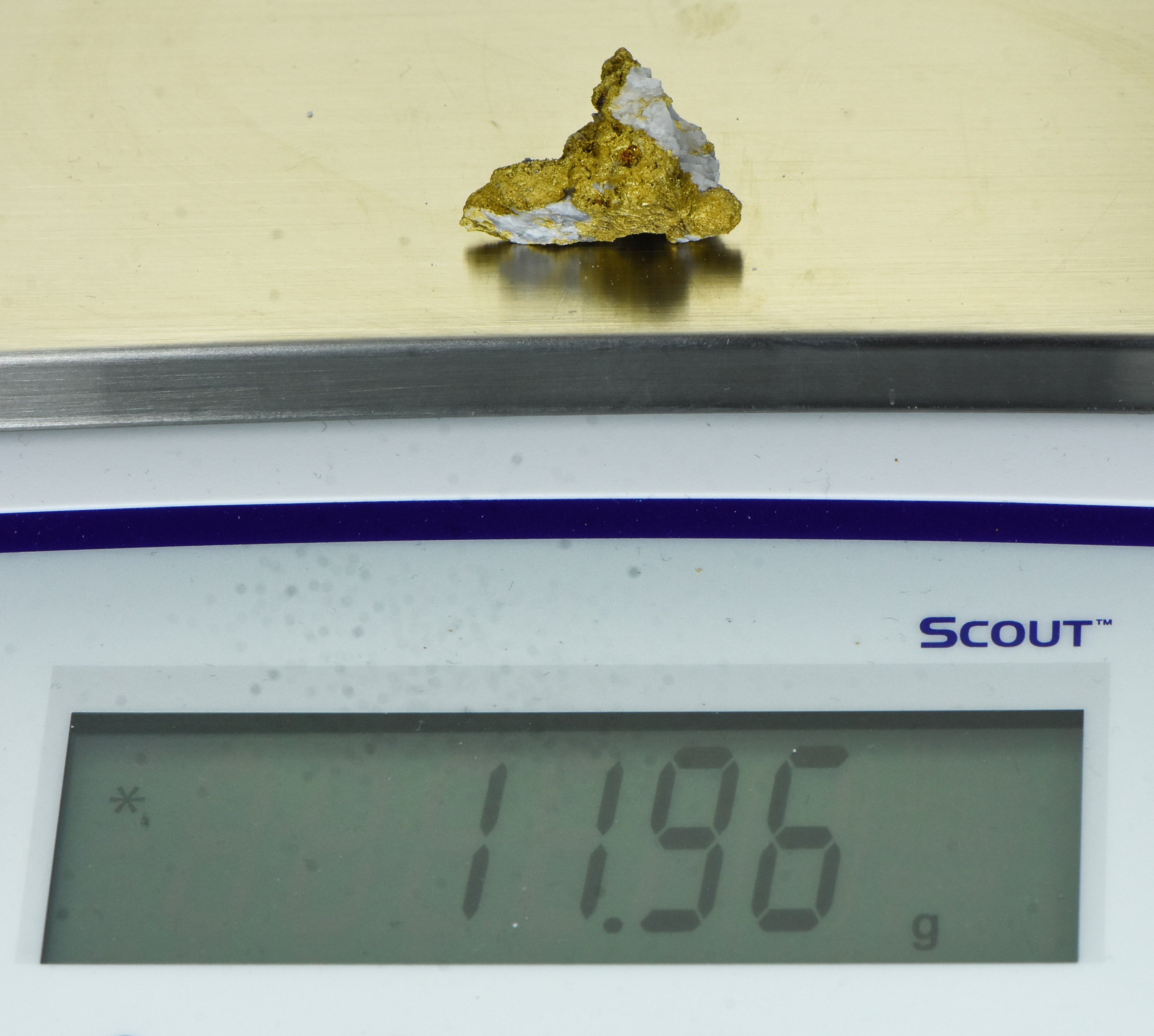 #OM-50 Crystalline Gold Nugget Specimen 11.96 Grams Oriental Mine Sierra County California Rare