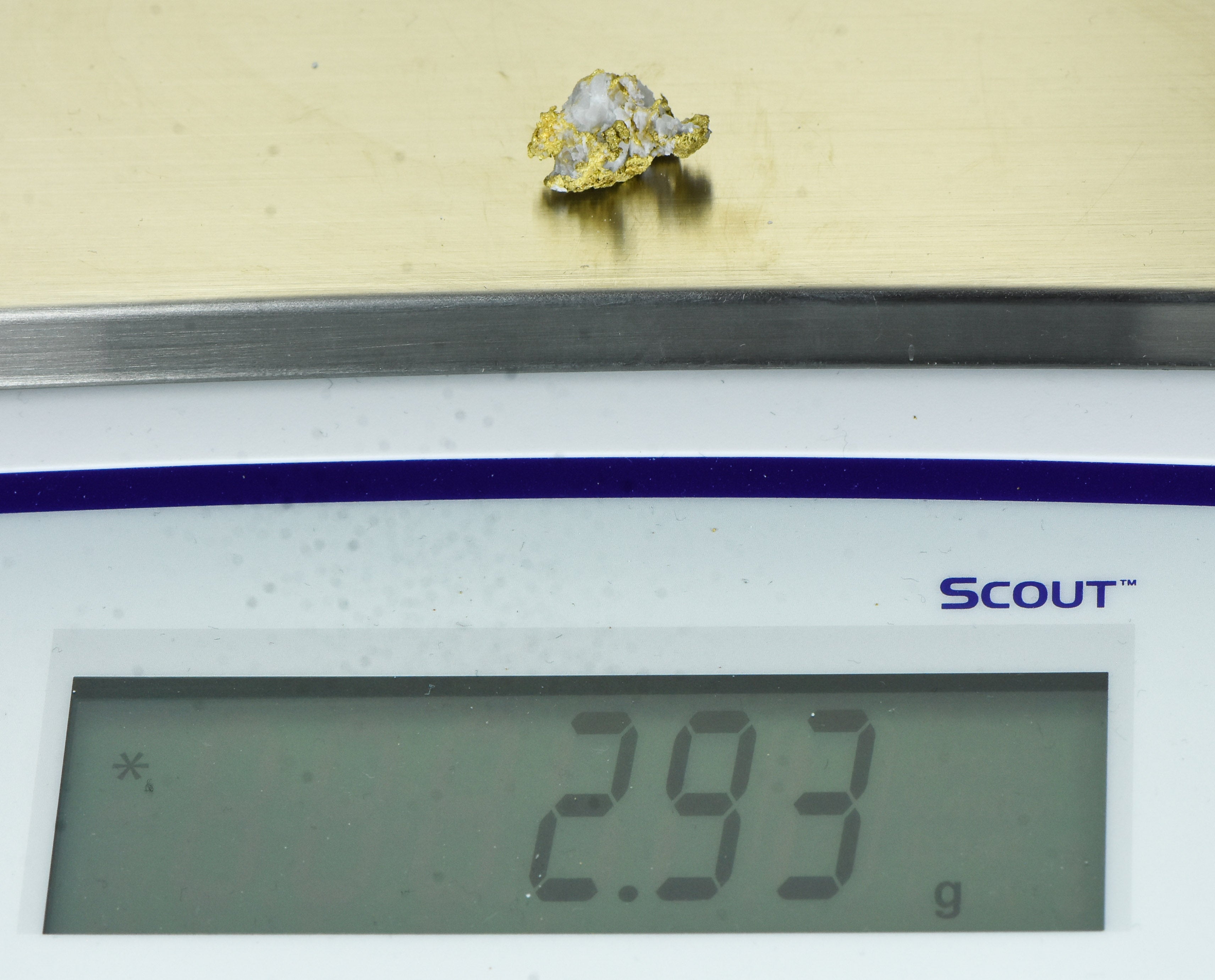 #OM-51 Crystalline Gold Nugget Specimen 2.93 Grams Oriental Mine Sierra County California Rare