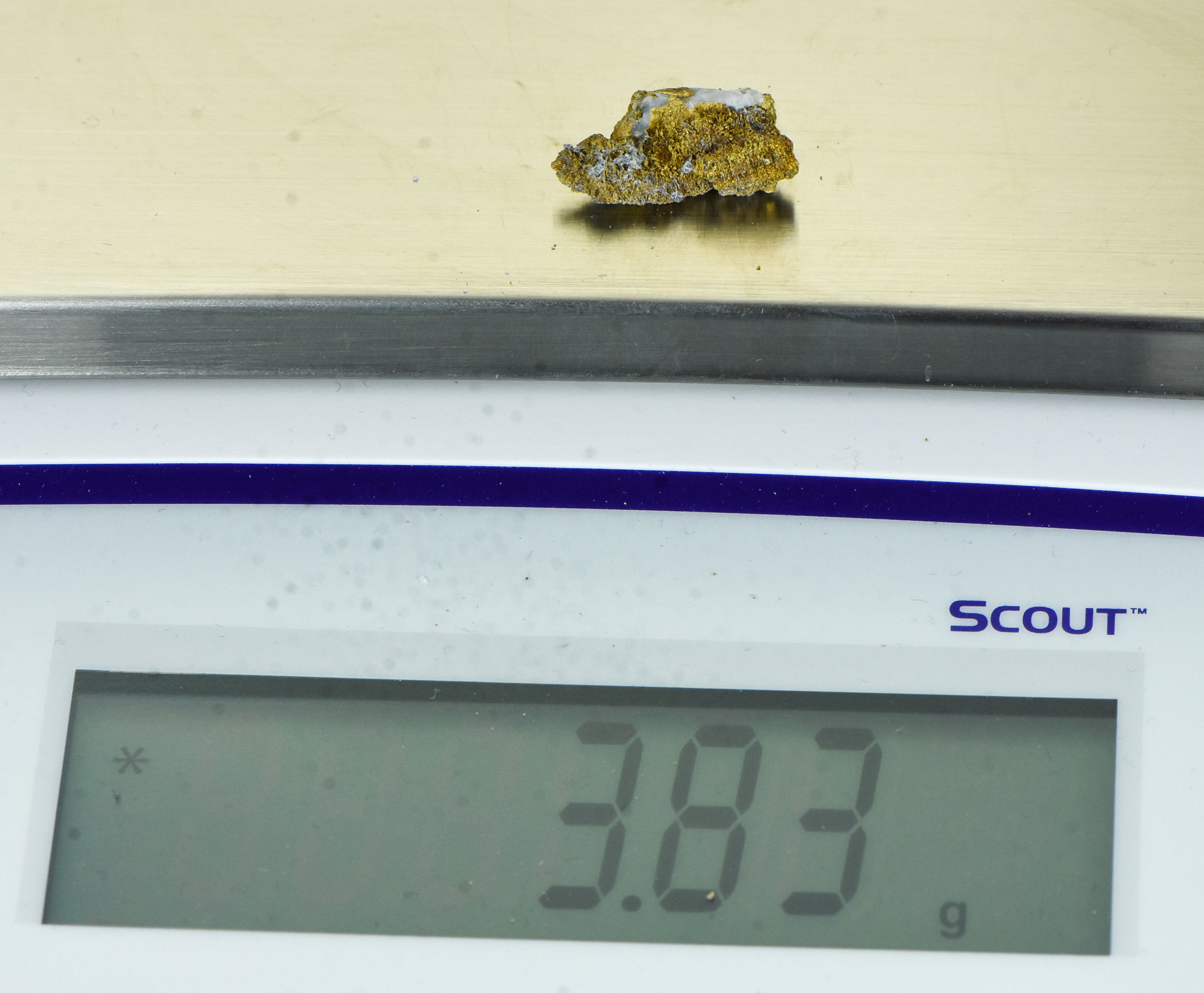 #OM-57 Crystalline Gold Nugget Specimen 3.83 Grams Oriental Mine Sierra County California Rare