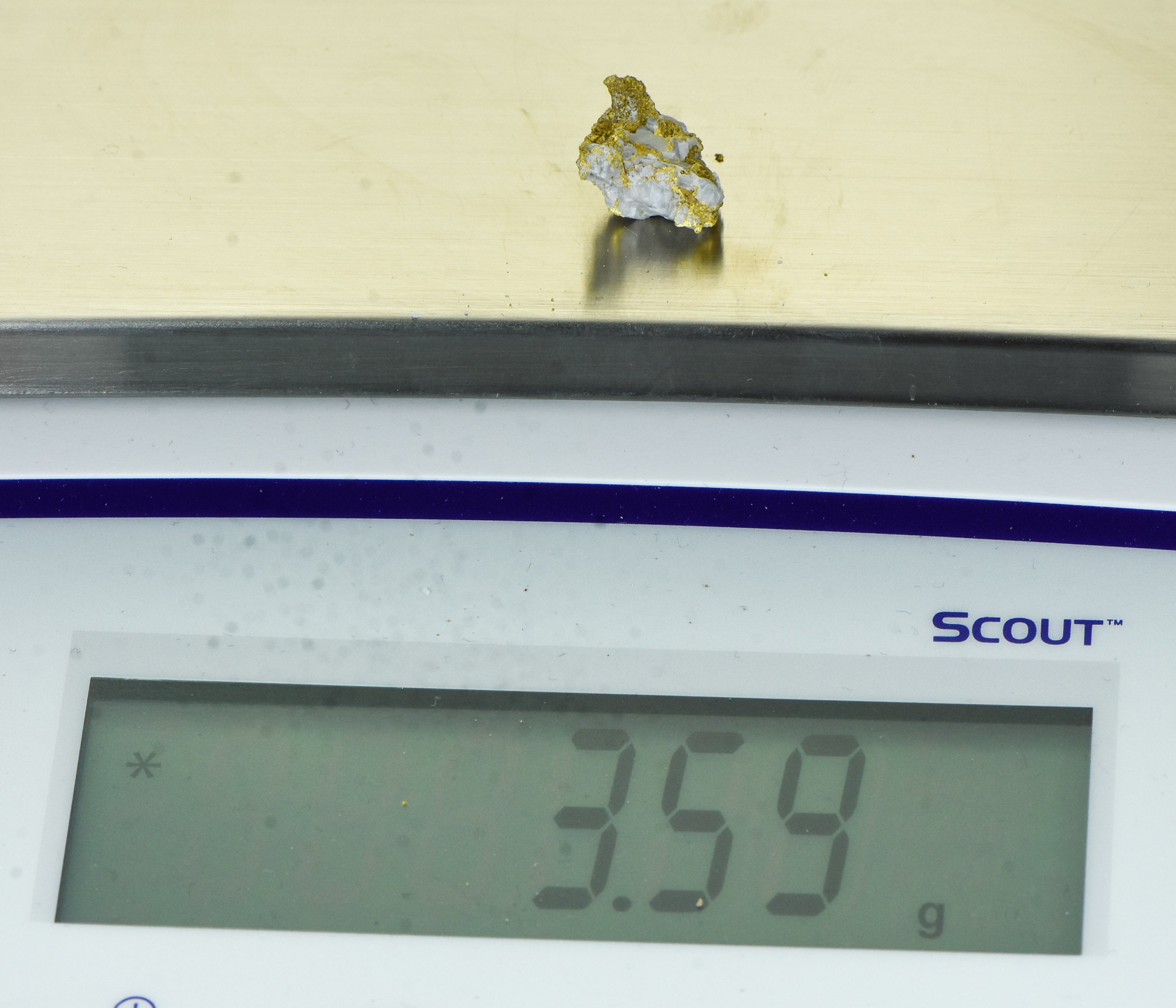 #OM-60 Crystalline Gold Nugget Specimen 3.59 Grams Oriental Mine Sierra County California Rare