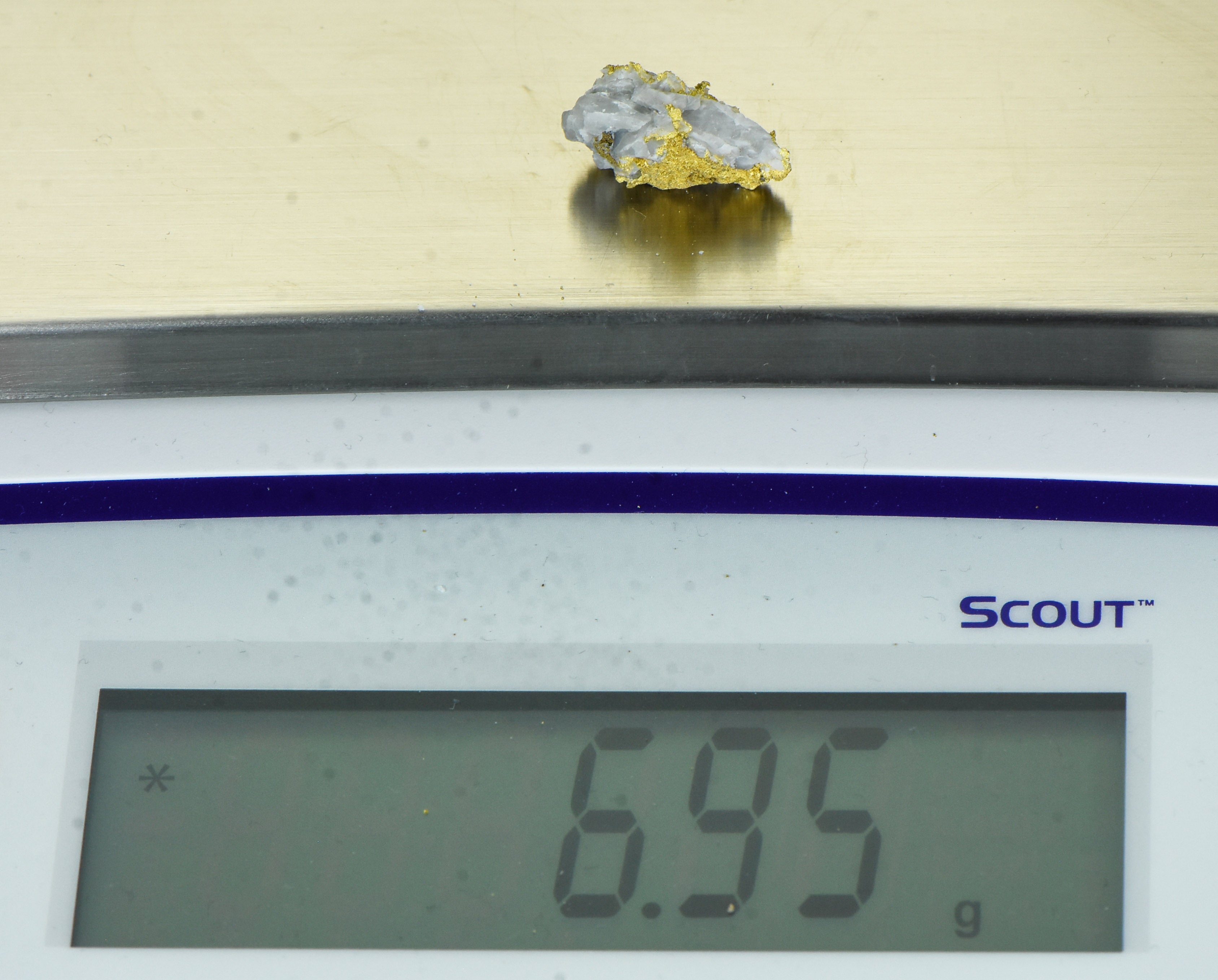 #OM-61 Crystalline Gold Nugget Specimen 6.95 Grams Oriental Mine Sierra County California Rare