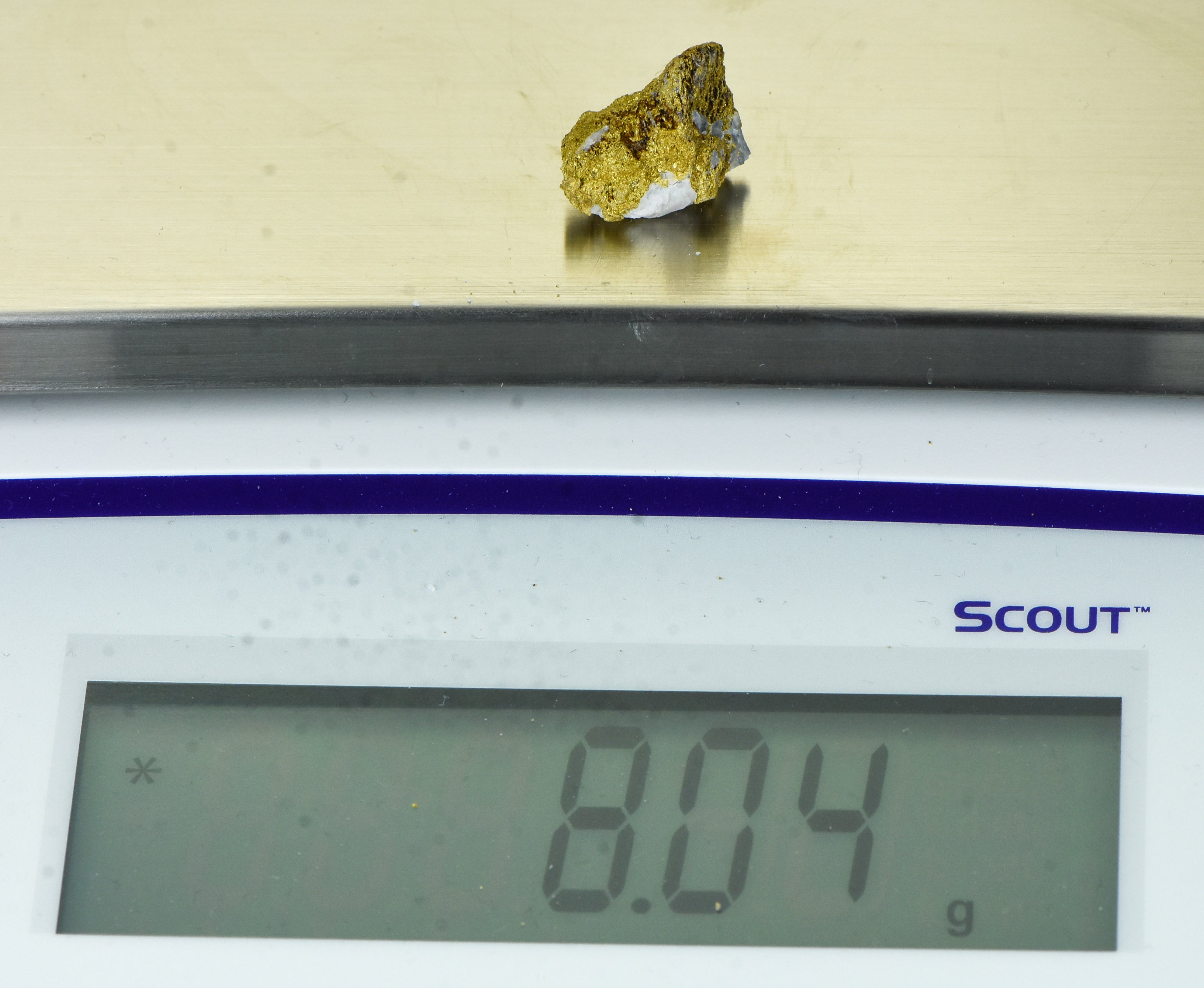 #OM-62 Crystalline Gold Nugget Specimen 8.04 Grams Oriental Mine Sierra County California Rare