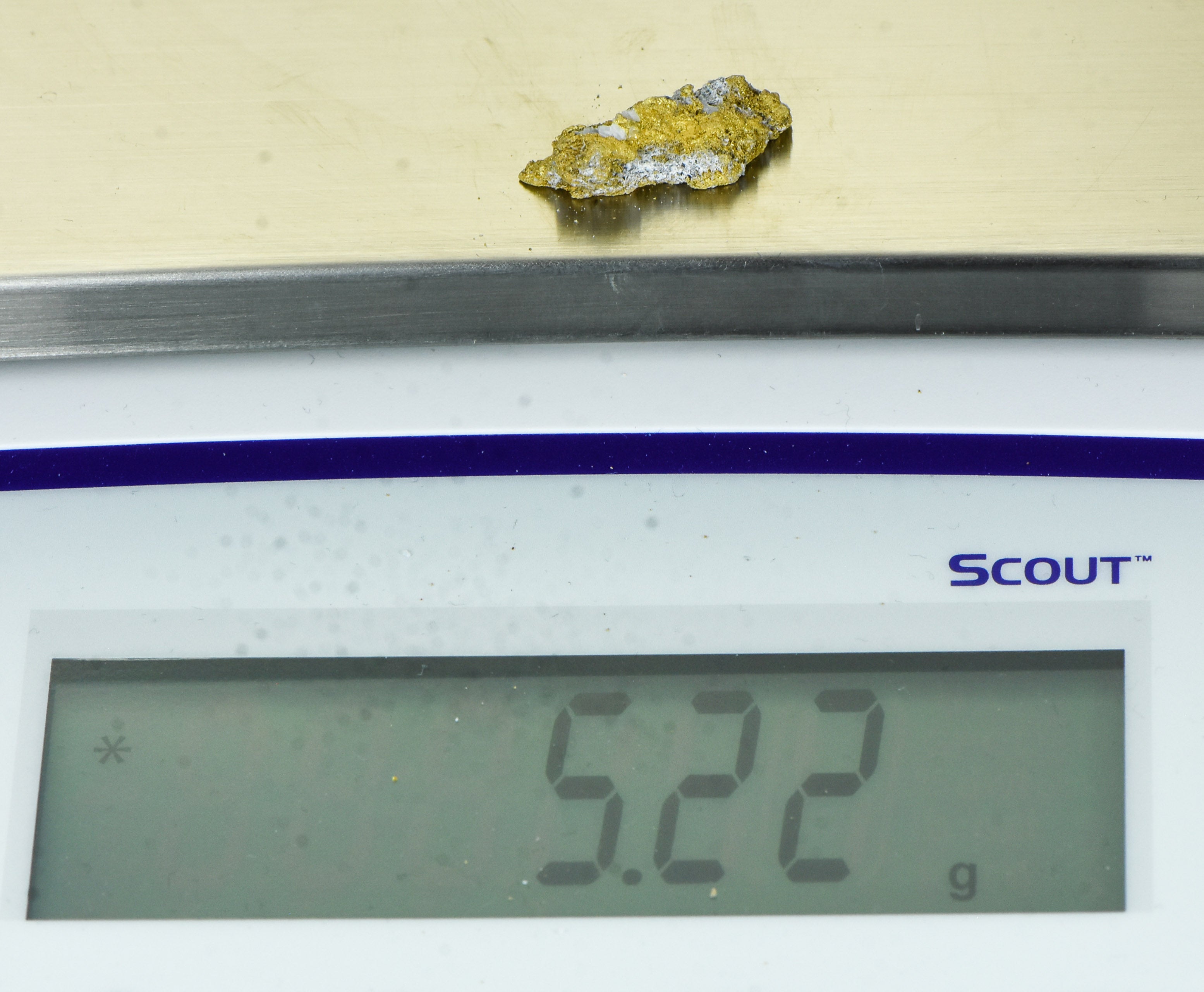 #OM-66 Crystalline Gold Nugget Specimen 5.22 Grams Oriental Mine Sierra County California Rare