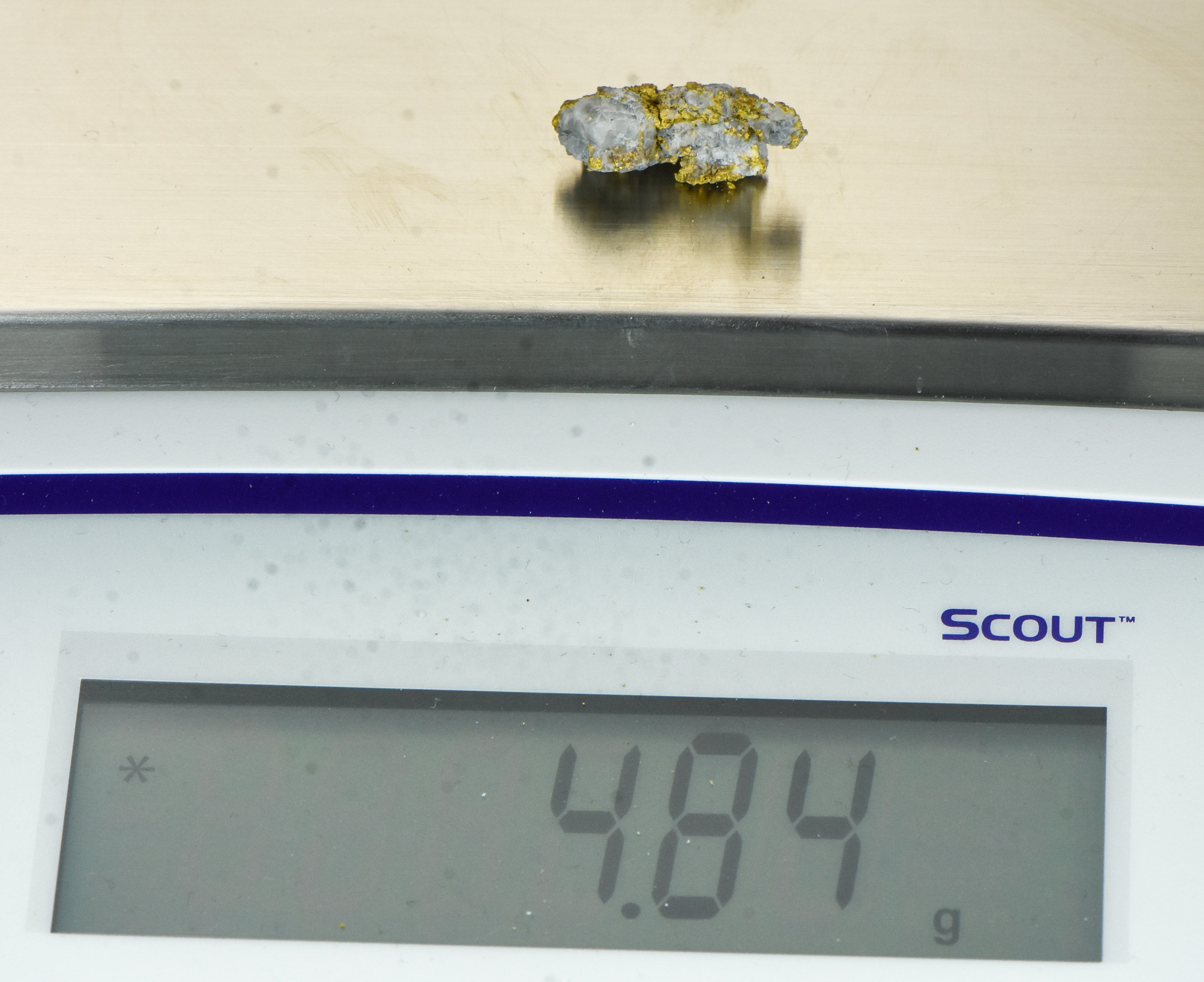 #OM-69 Crystalline Gold Nugget Specimen 4.84 Grams Oriental Mine Sierra County California Rare