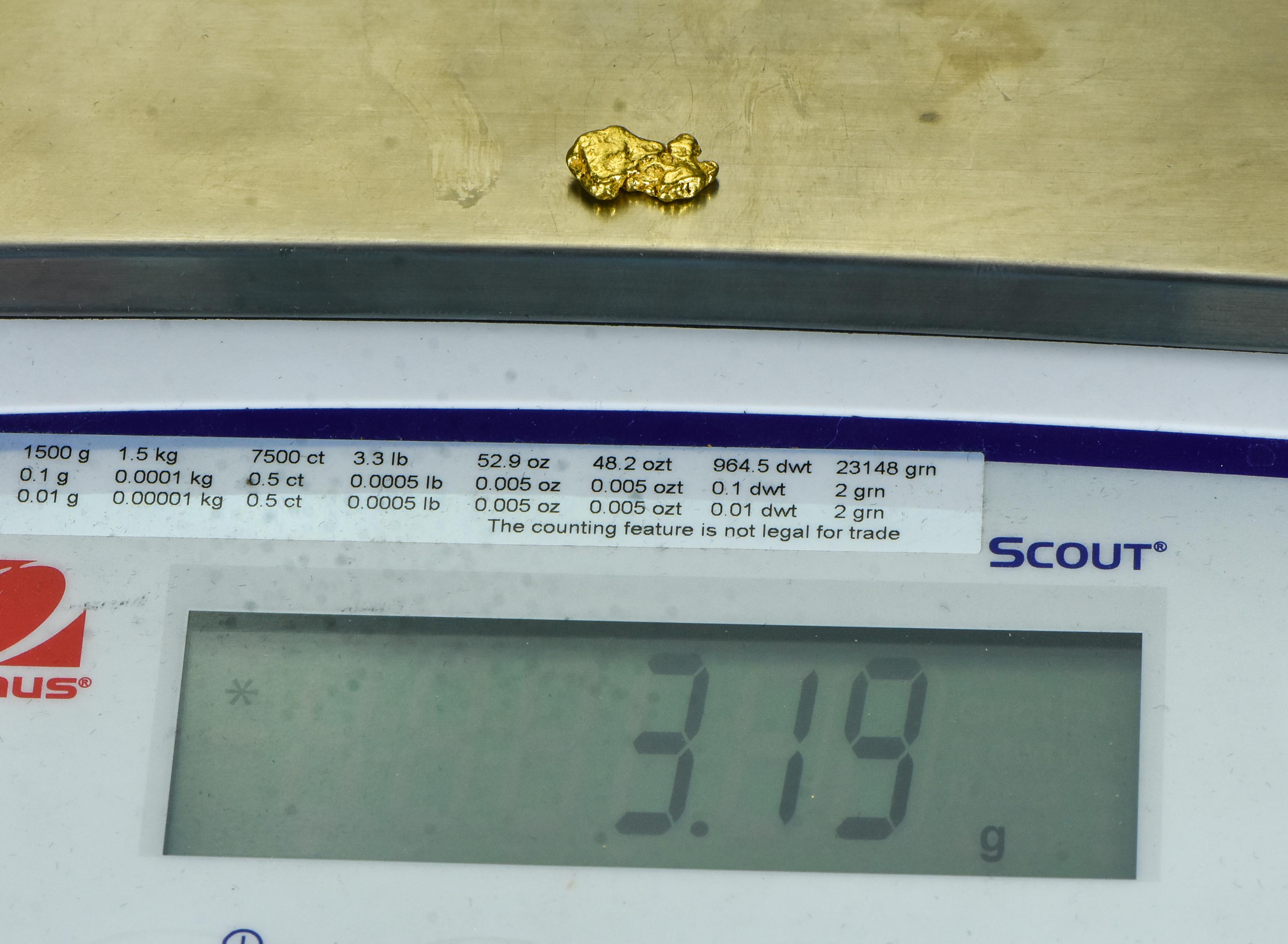 #255 Alaskan BC Natural Gold Nugget 3.19 Grams Genuine