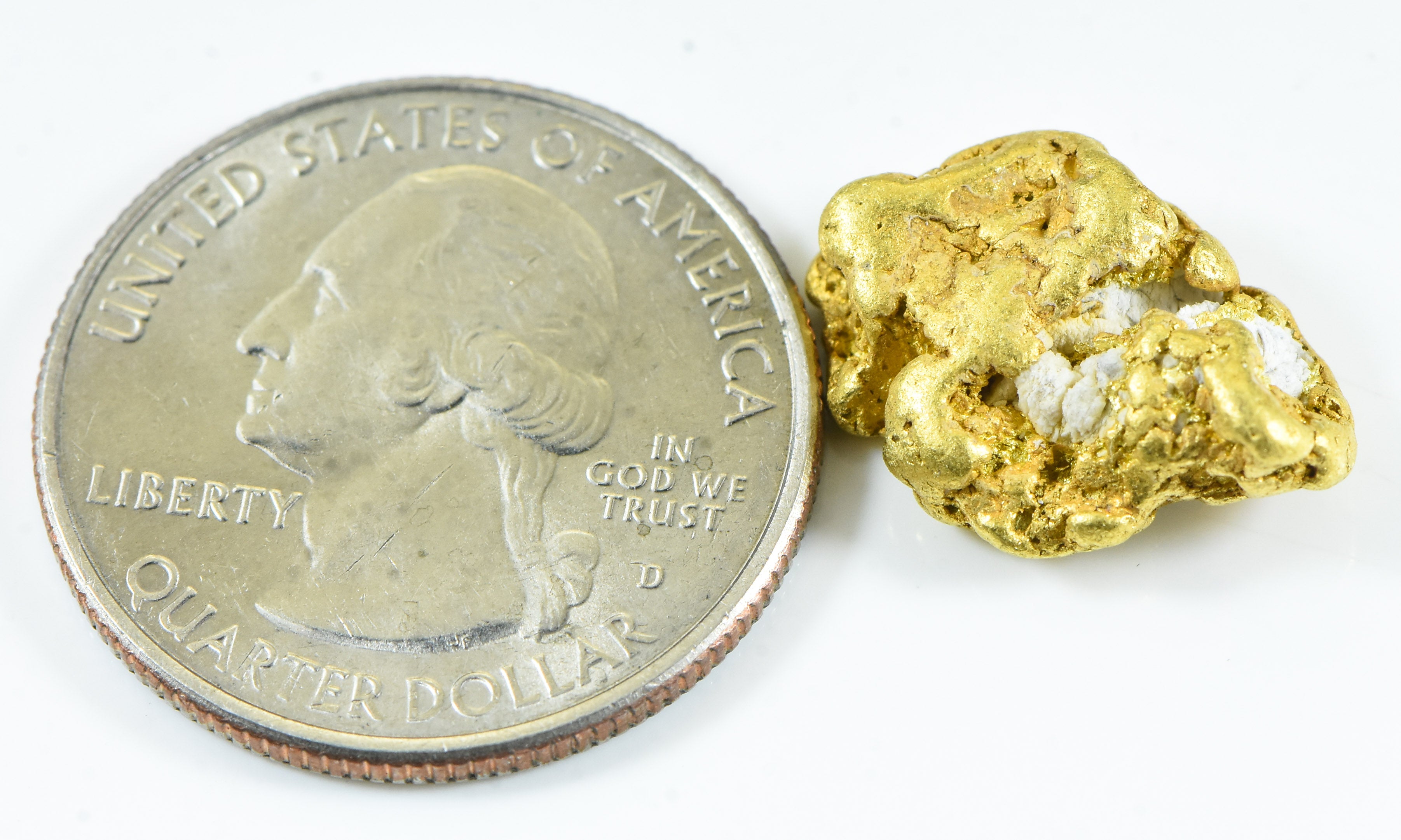 QN-21 "Alaskan BC Gold Nuggets with Quartz" Genuine 5.69 Grams