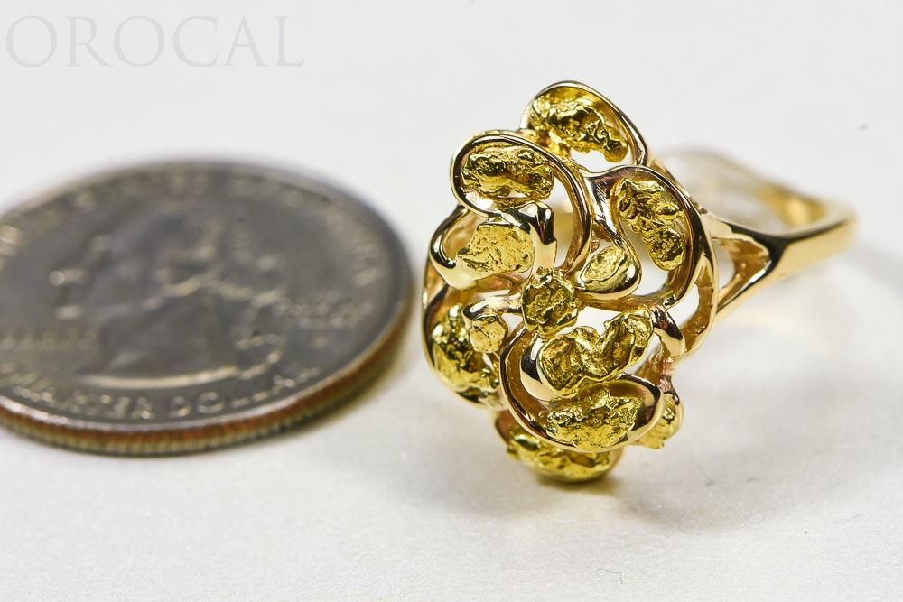 Gold Nugget Ladies Ring "Orocal" RL464 Genuine Hand Crafted Jewelry - 14K Casting