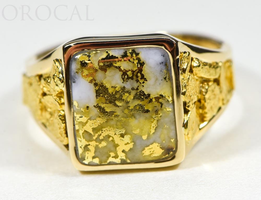 Gold Quartz Ring "Orocal" RM760Q Genuine Hand Crafted Jewelry - 14K Gold Casting