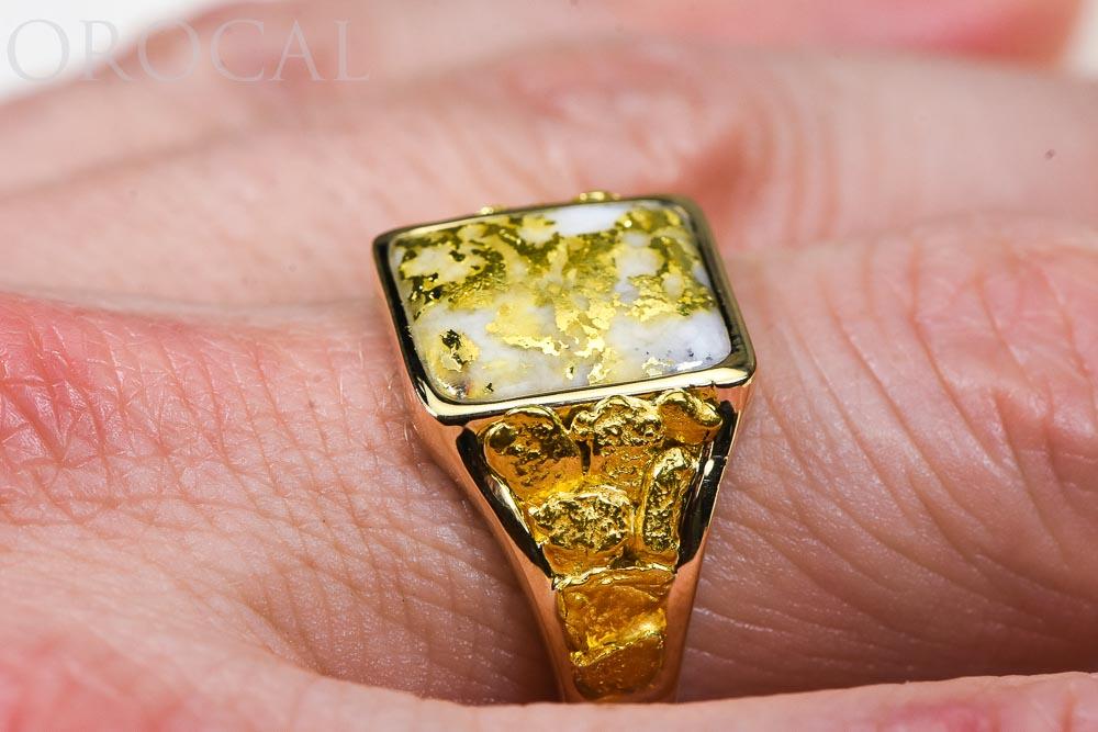 Gold Quartz Ring "Orocal" RM760Q Genuine Hand Crafted Jewelry - 14K Gold Casting