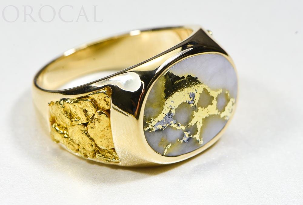 Gold Quartz Ring "Orocal" RM802Q Genuine Hand Crafted Jewelry - 14K Gold Casting