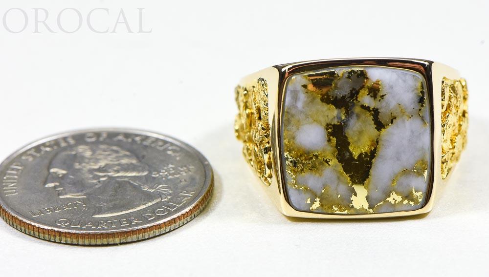Gold Quartz Ring "Orocal" RM1004Q Genuine Hand Crafted Jewelry - 14K Gold Casting