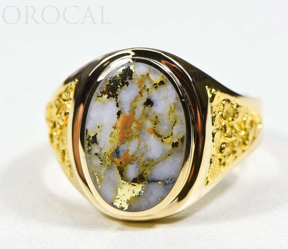 Gold Quartz Ring "Orocal" RM675Q Genuine Hand Crafted Jewelry - 14K Gold Casting