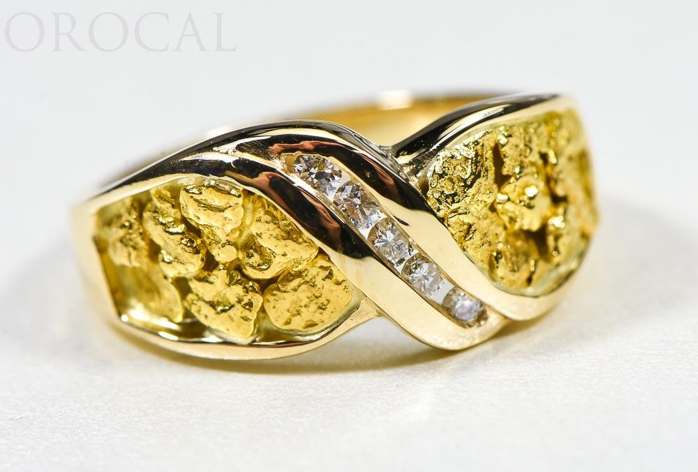 Gold Nugget Ladies Ring "Orocal" RL782D15N Genuine Hand Crafted Jewelry - 14K Casting