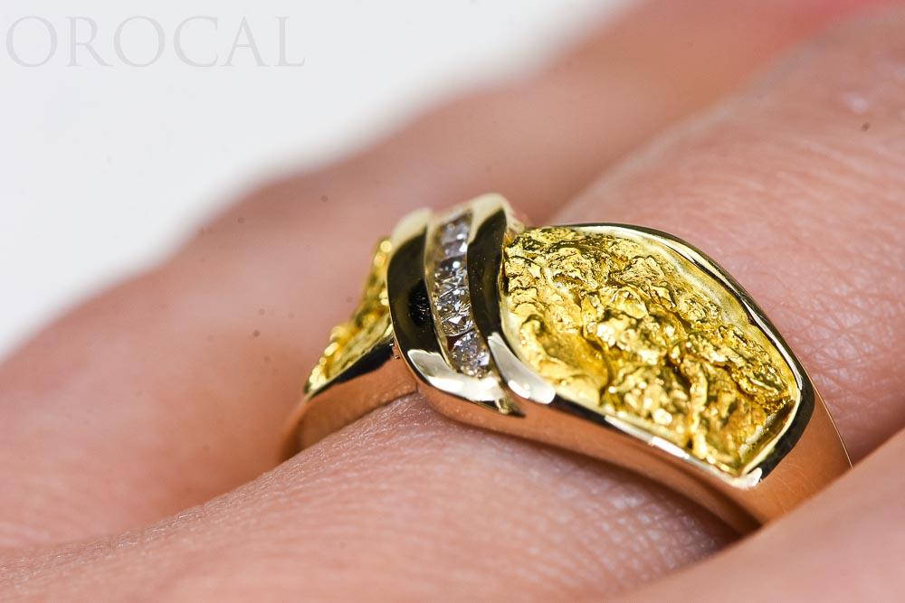 Gold Nugget Ladies Ring "Orocal" RL782D15N Genuine Hand Crafted Jewelry - 14K Casting