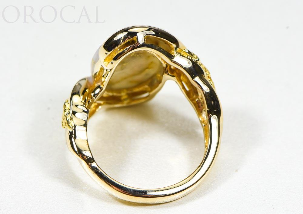 Gold Quartz Ring "Orocal" RL1002NQ Genuine Hand Crafted Jewelry - 14K Gold Casting