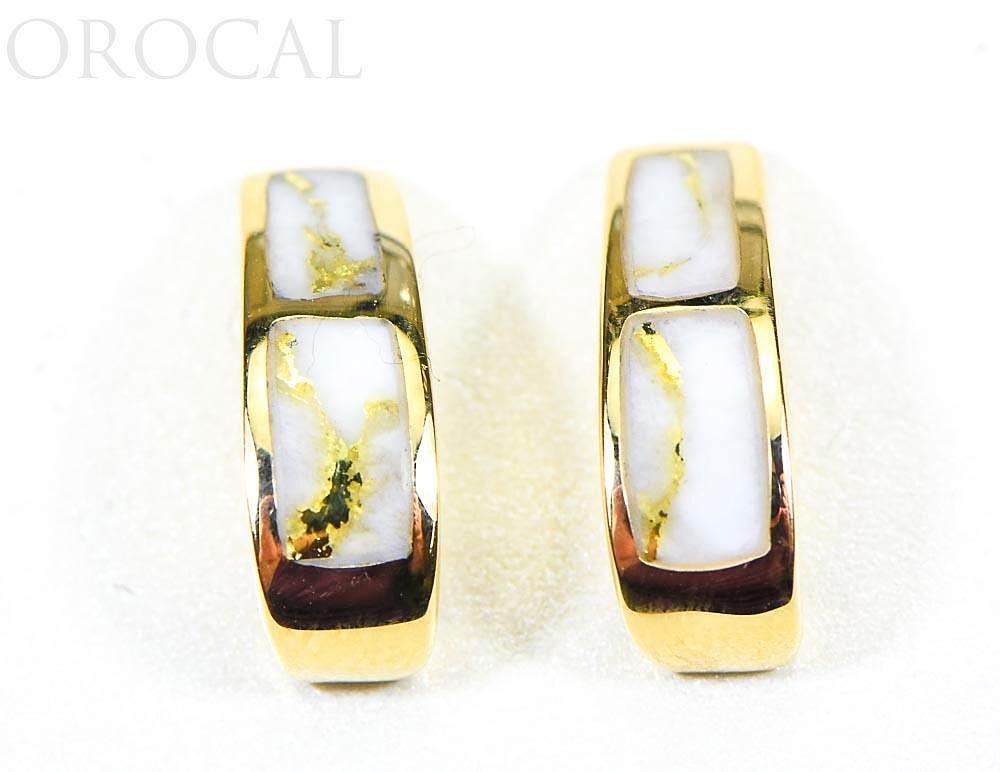 Gold Quartz Earrings "Orocal" EH41Q Genuine Hand Crafted Jewelry - 14K Gold Casting