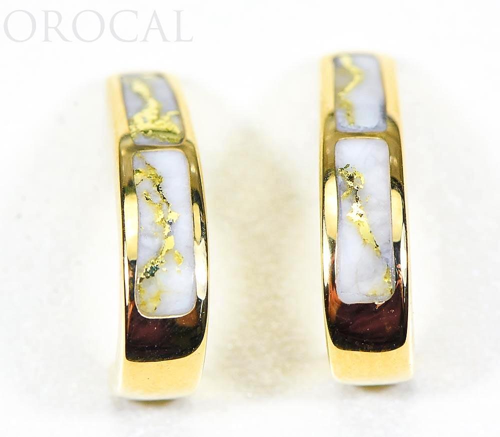 Gold Quartz Earrings "Orocal" EH36Q Genuine Hand Crafted Jewelry - 14K Gold Casting