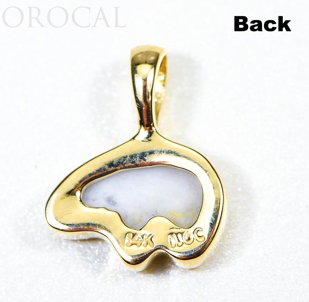 Gold Quartz Pendant Bear "Orocal" PBR1SHQX Genuine Hand Crafted Jewelry - 14K Gold Casting