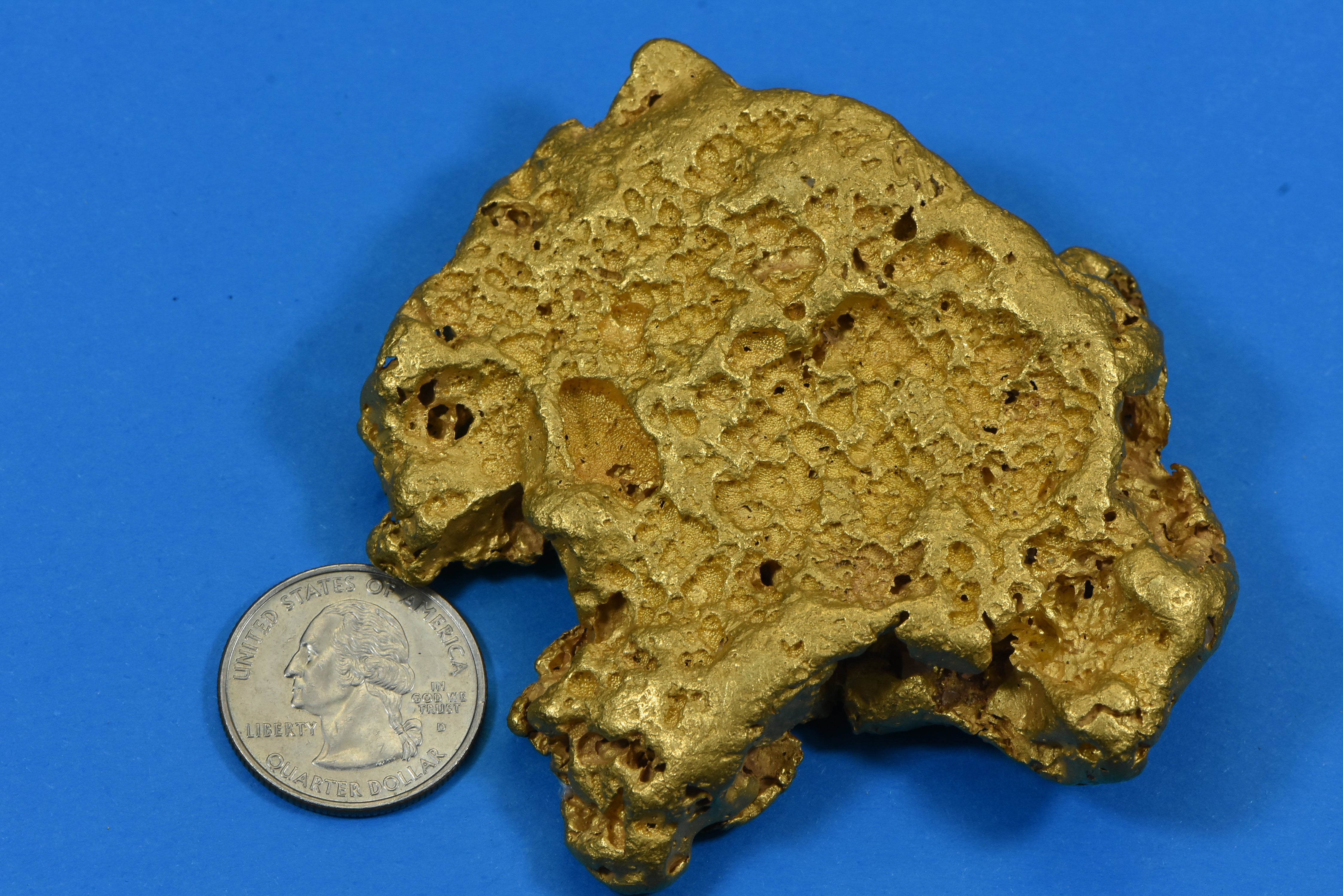 Large Natural Gold Nugget Australian 575.16 Grams 18.49 Troy Ounces Very Rare