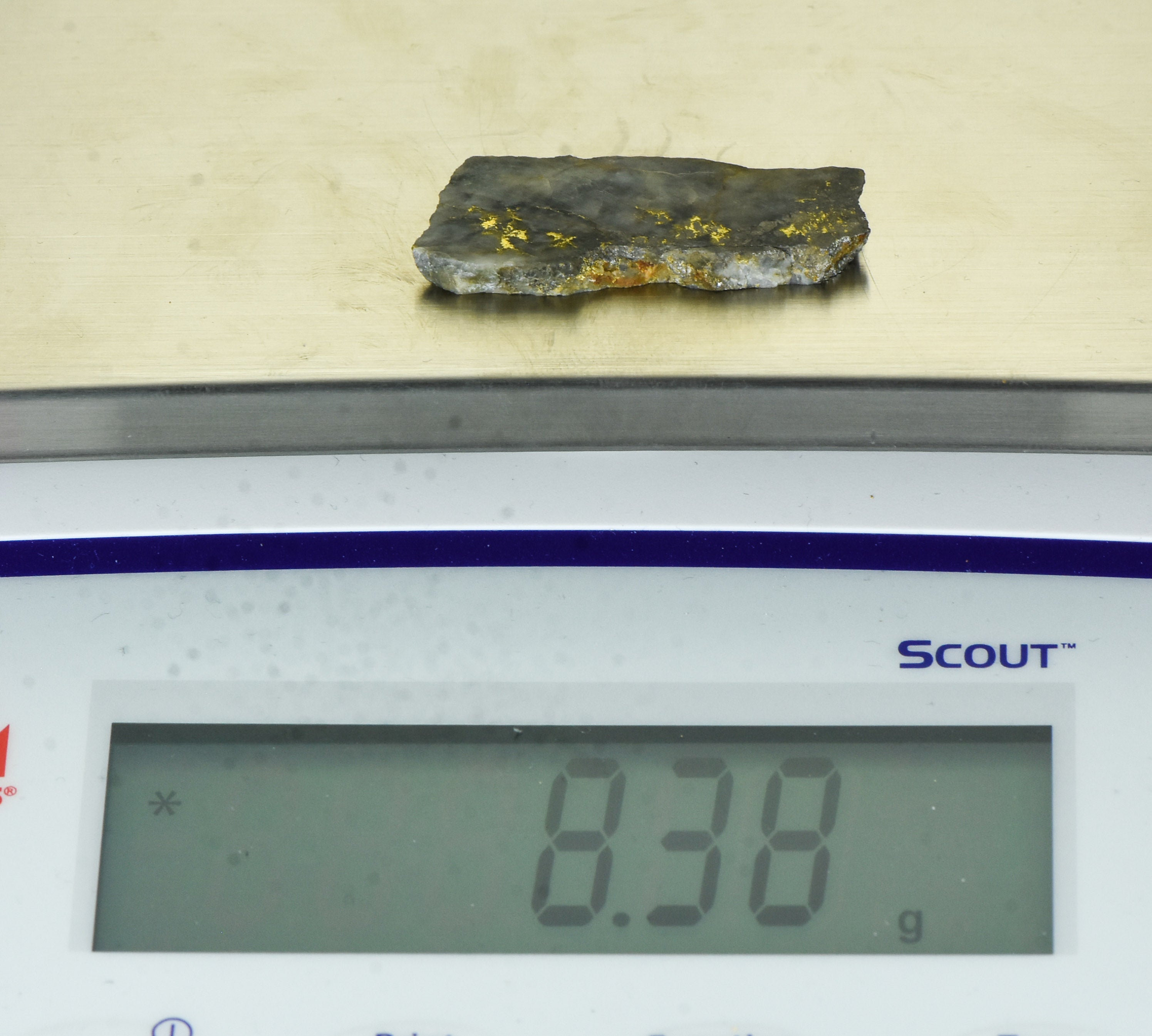 GQ-96 Gold Bearing Quartz Slab California 8.38 grams Genuine
