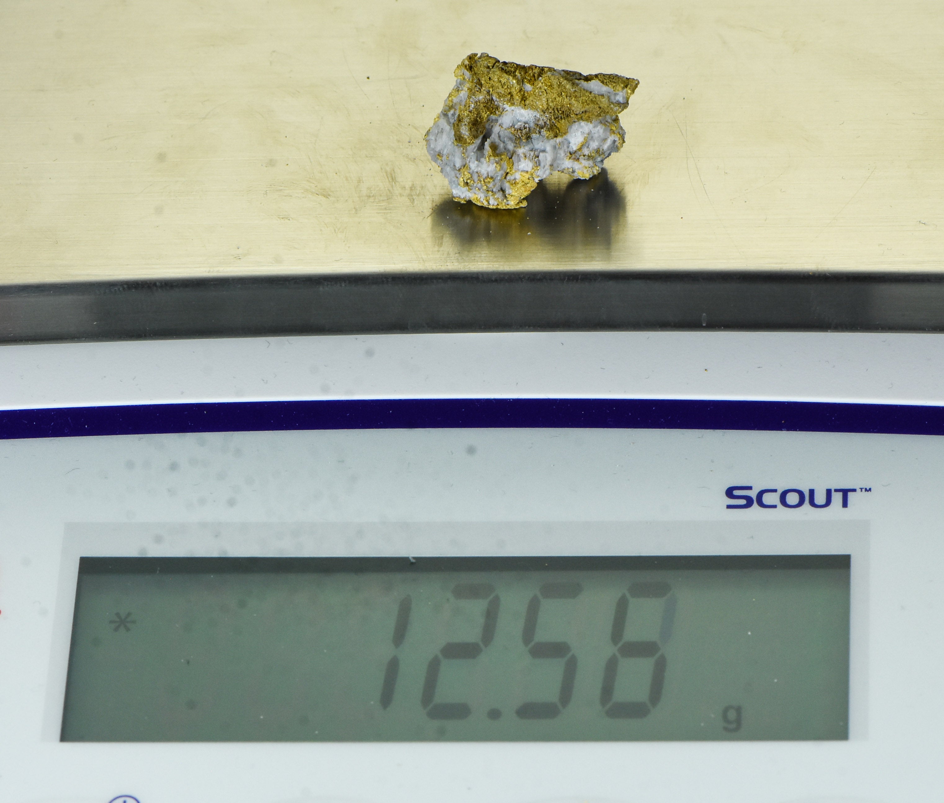 #OM-164 Crystalline Gold Nugget Specimen 12.56 Grams Oriental Mine Sierra County California Rare