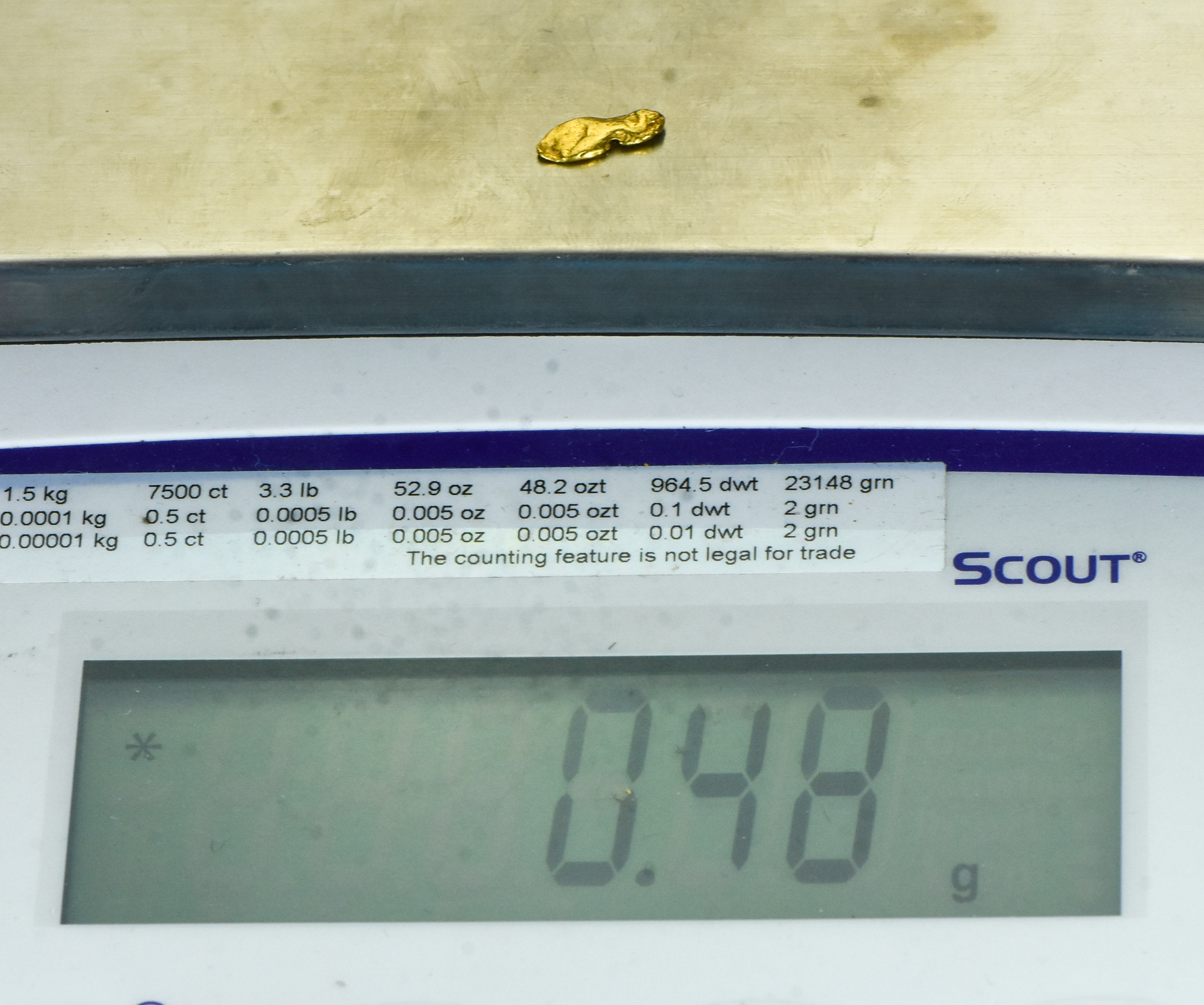 #2 Alaskan BC Natural Gold Nugget .48 Grams Genuine