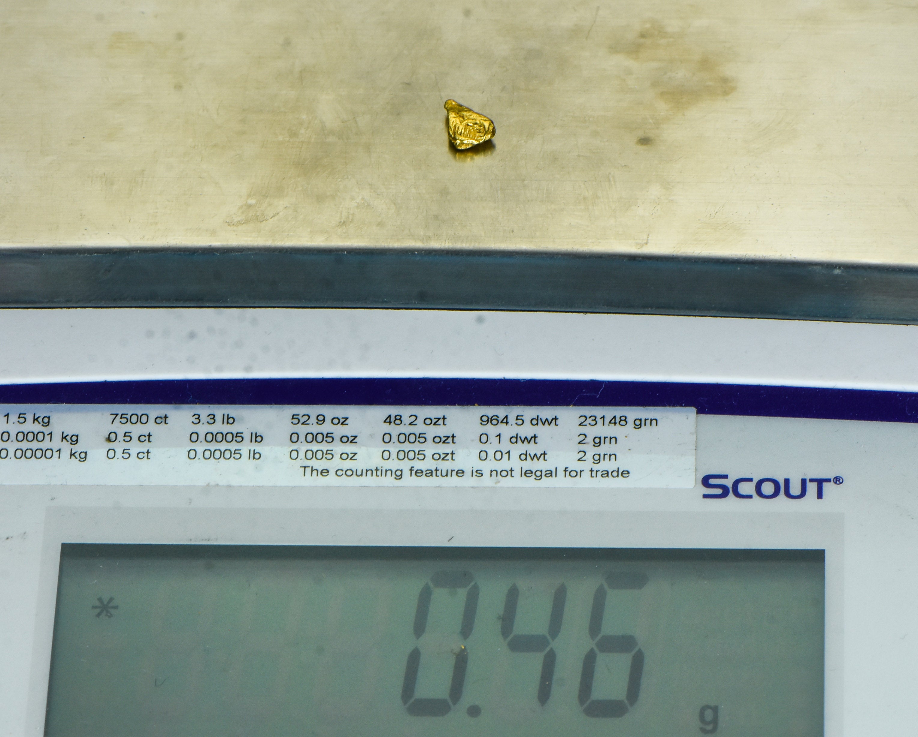 #3 Alaskan BC Natural Gold Nugget .46 Grams Genuine