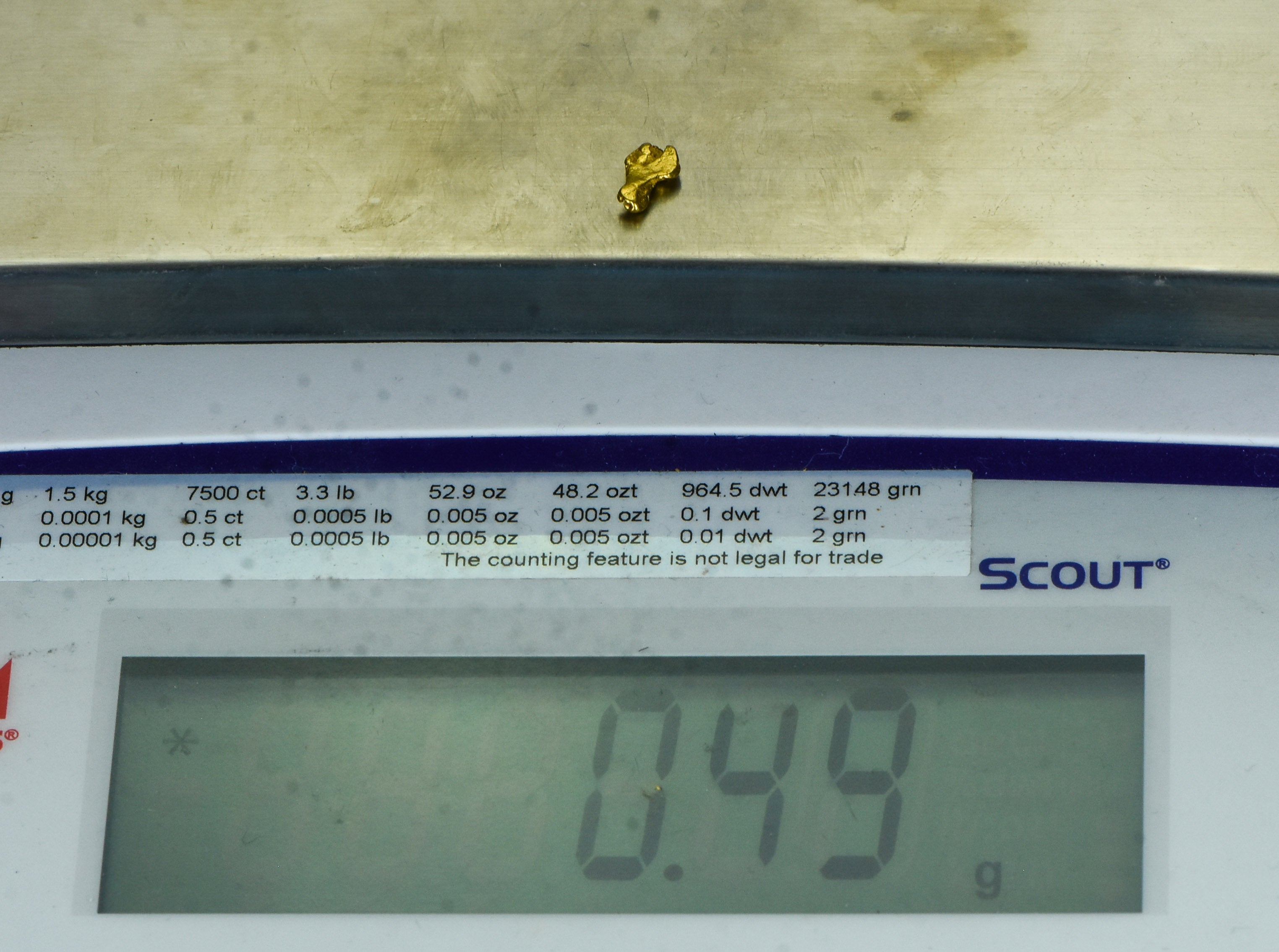 #18 Alaskan BC Natural Gold Nugget .49 Grams Genuine