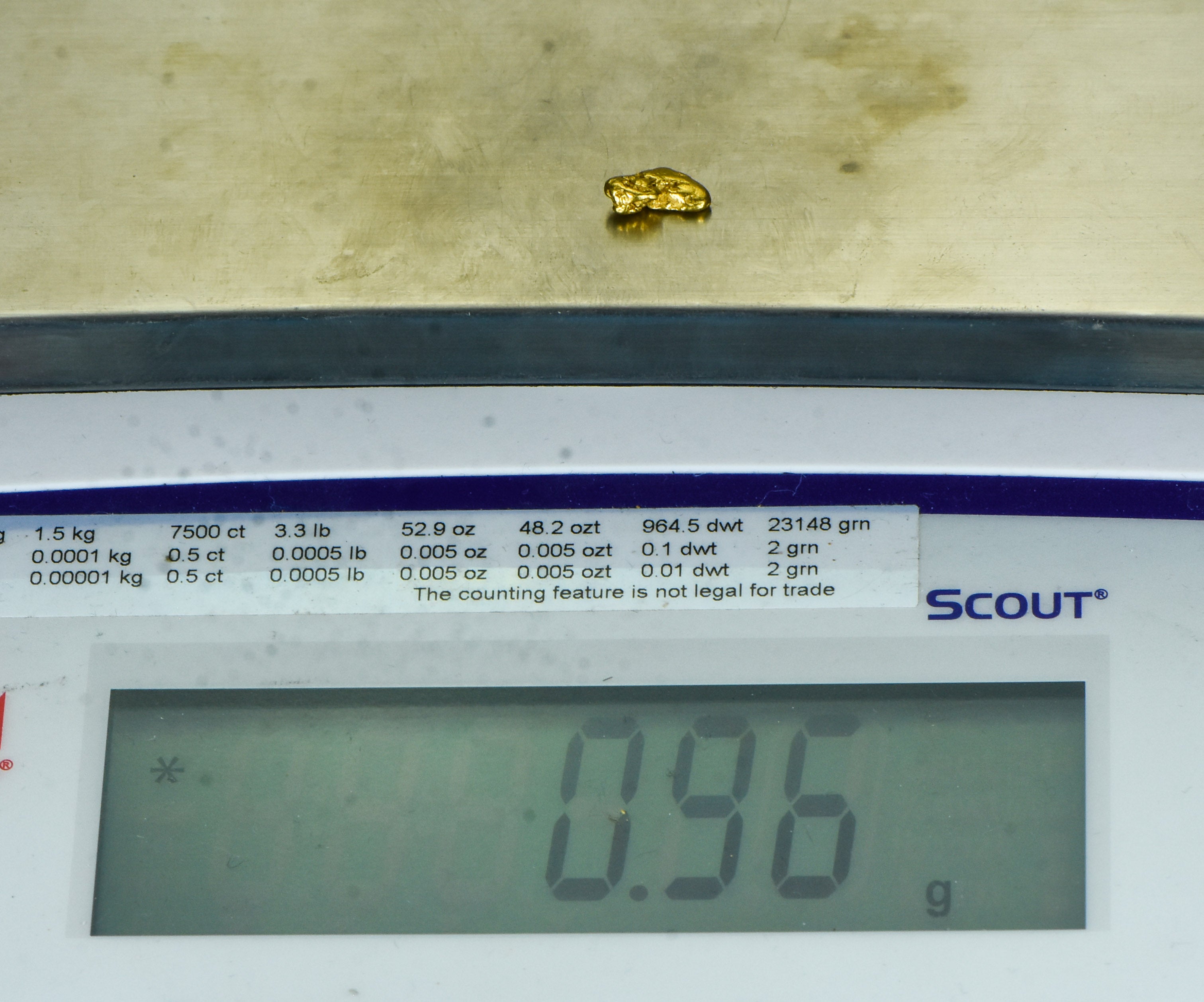 #48 Alaskan BC Natural Gold Nugget .96 Grams Genuine