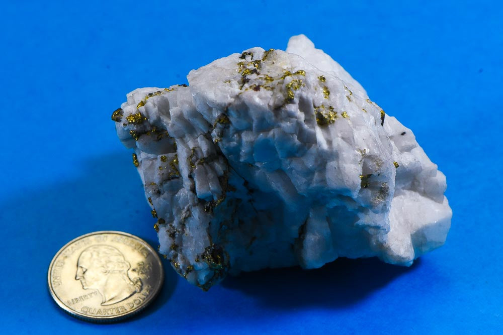 Large Gold Bearing Quartz Specimen Sierra Mining District California 208.13 Grams Genuine