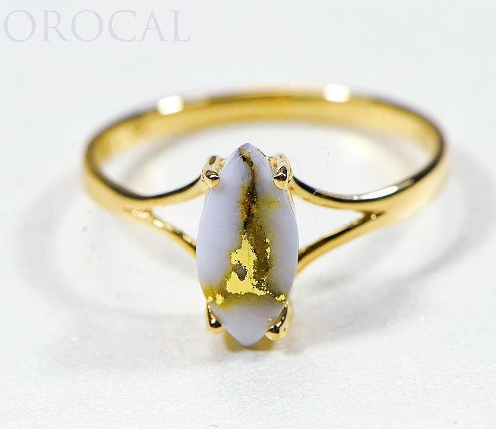 Gold Quartz Ladies Ring "Orocal" RL645Q Genuine Hand Crafted Jewelry - 14K Gold Casting