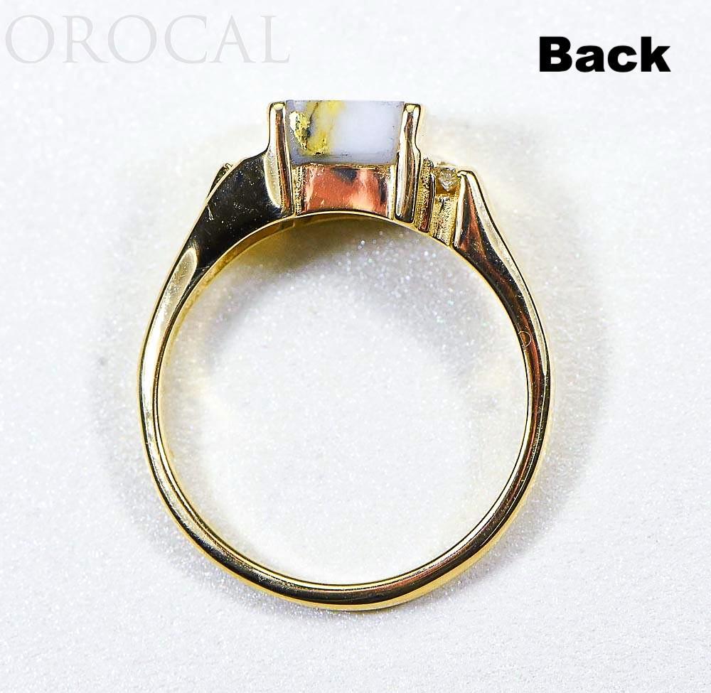 Gold Quartz Ladies Ring "Orocal" RL743D6Q Genuine Hand Crafted Jewelry - 14K Gold Casting
