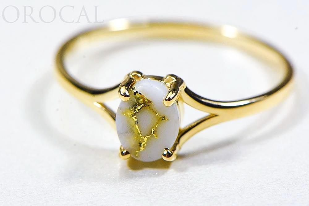 Gold Quartz Ladies Ring "Orocal" RL751Q Genuine Hand Crafted Jewelry - 14K Gold Casting