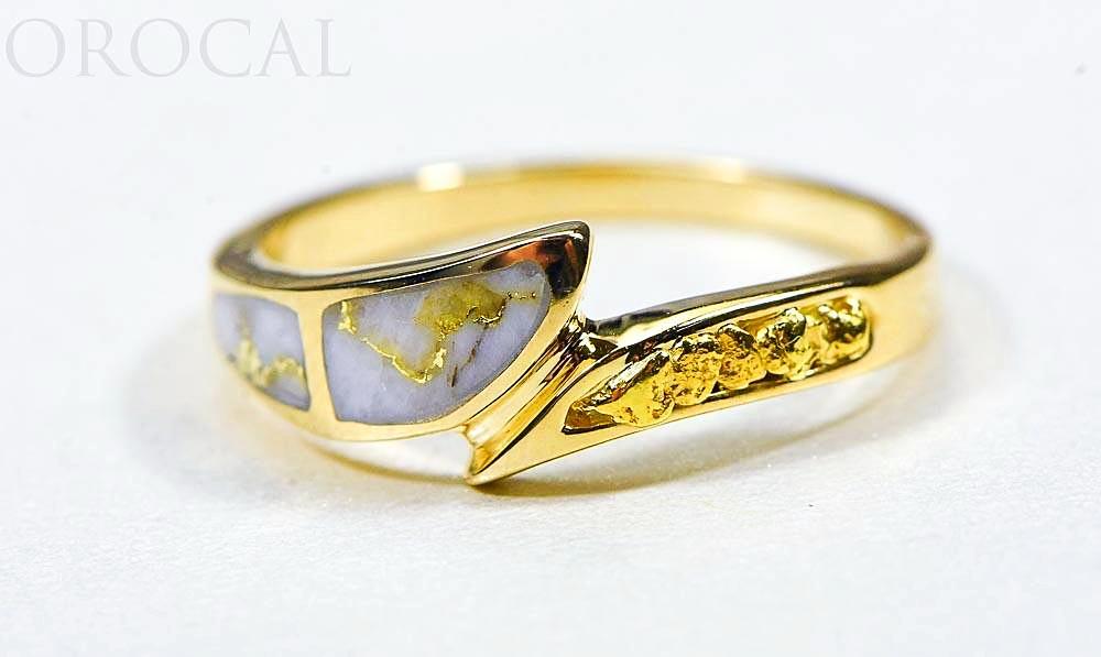 Gold Quartz Ladies Ring "Orocal" RL870NQ Genuine Hand Crafted Jewelry - 14K Gold Casting
