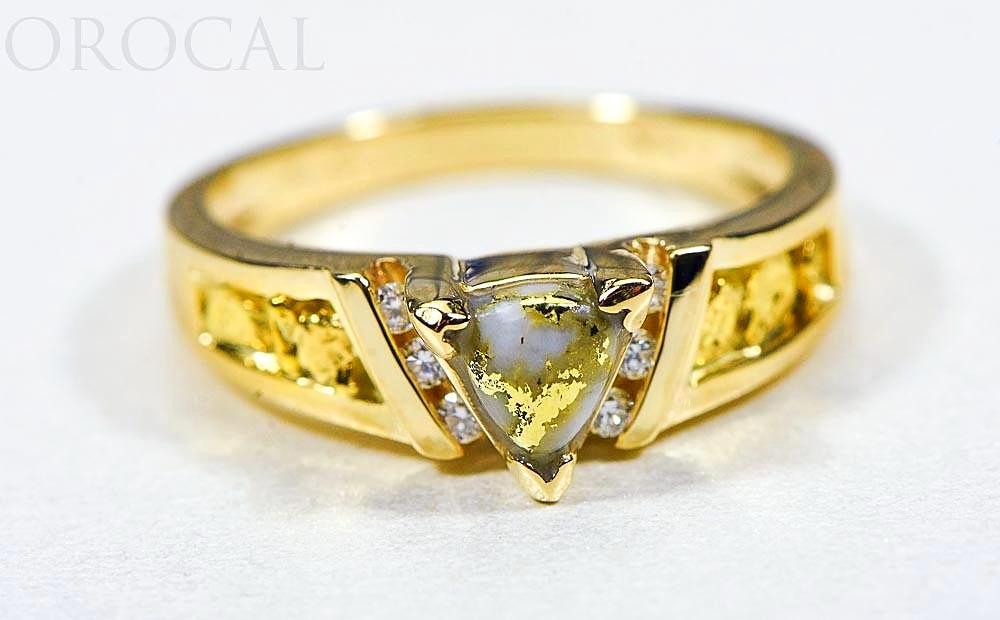 Gold Quartz Ladies Ring "Orocal" RL881D12NQ Genuine Hand Crafted Jewelry - 14K Gold Casting