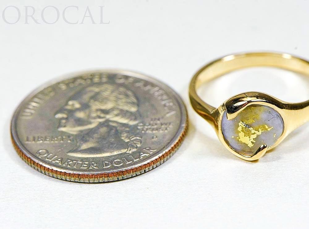 Gold Quartz Ladies Ring "Orocal" RL650Q Genuine Hand Crafted Jewelry - 14K Gold Casting