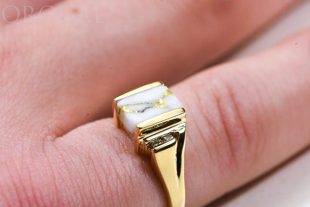 Gold Quartz Ladies Ring "Orocal" RL743D6Q Genuine Hand Crafted Jewelry - 14K Gold Casting