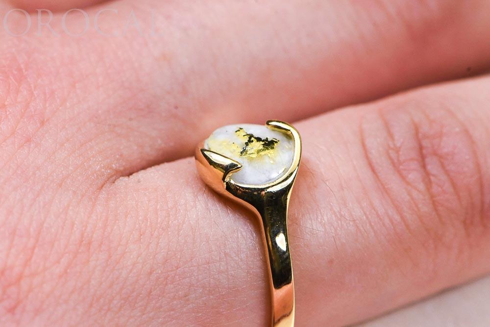 Gold Quartz Ladies Ring "Orocal" RL650Q Genuine Hand Crafted Jewelry - 14K Gold Casting